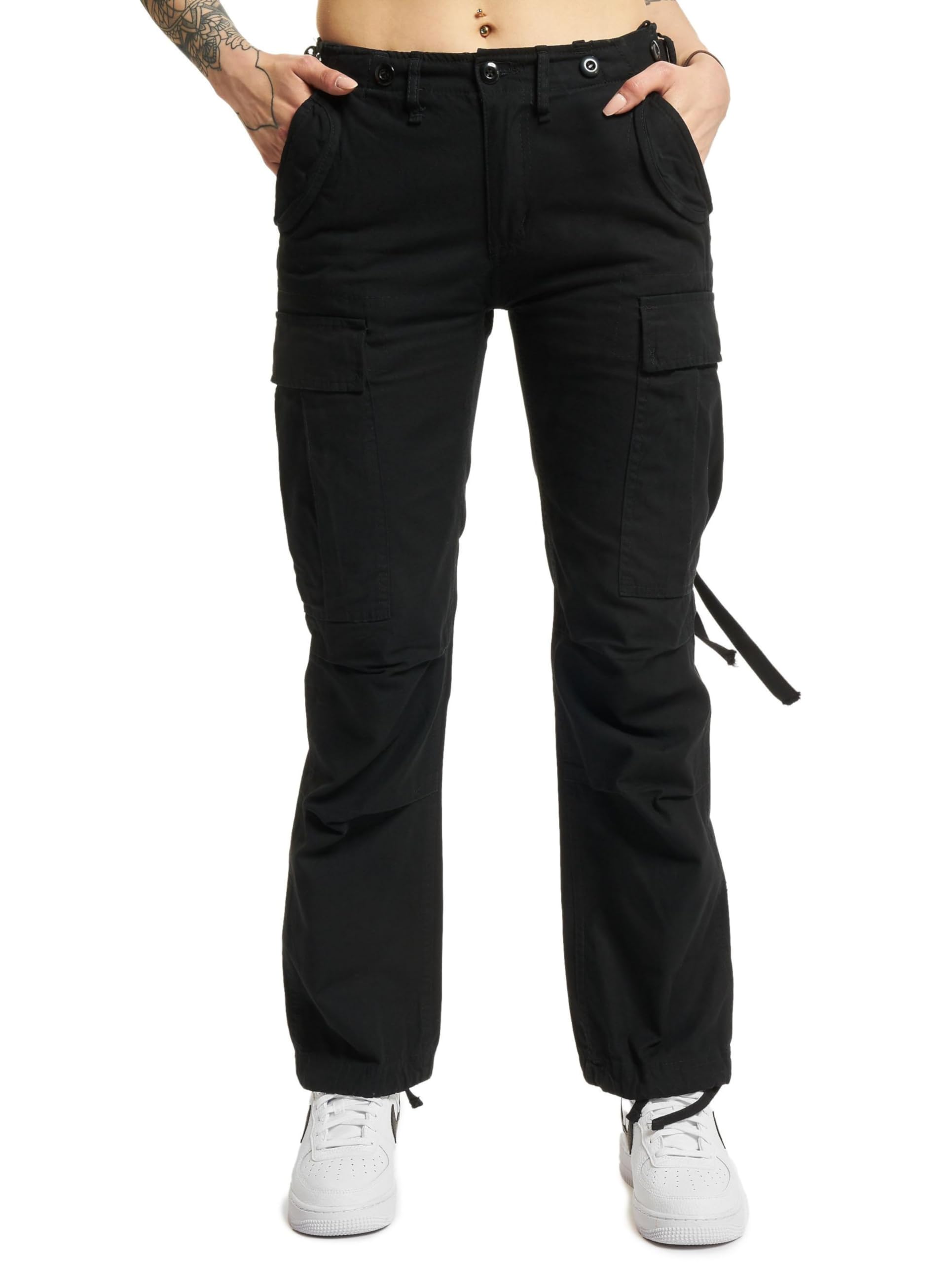 Women's M65 Tactical Pants - Black, Size 32 | Durable Military-Style Cargo Pants for Outdoor Adventures, Hiking & Everyday Wear