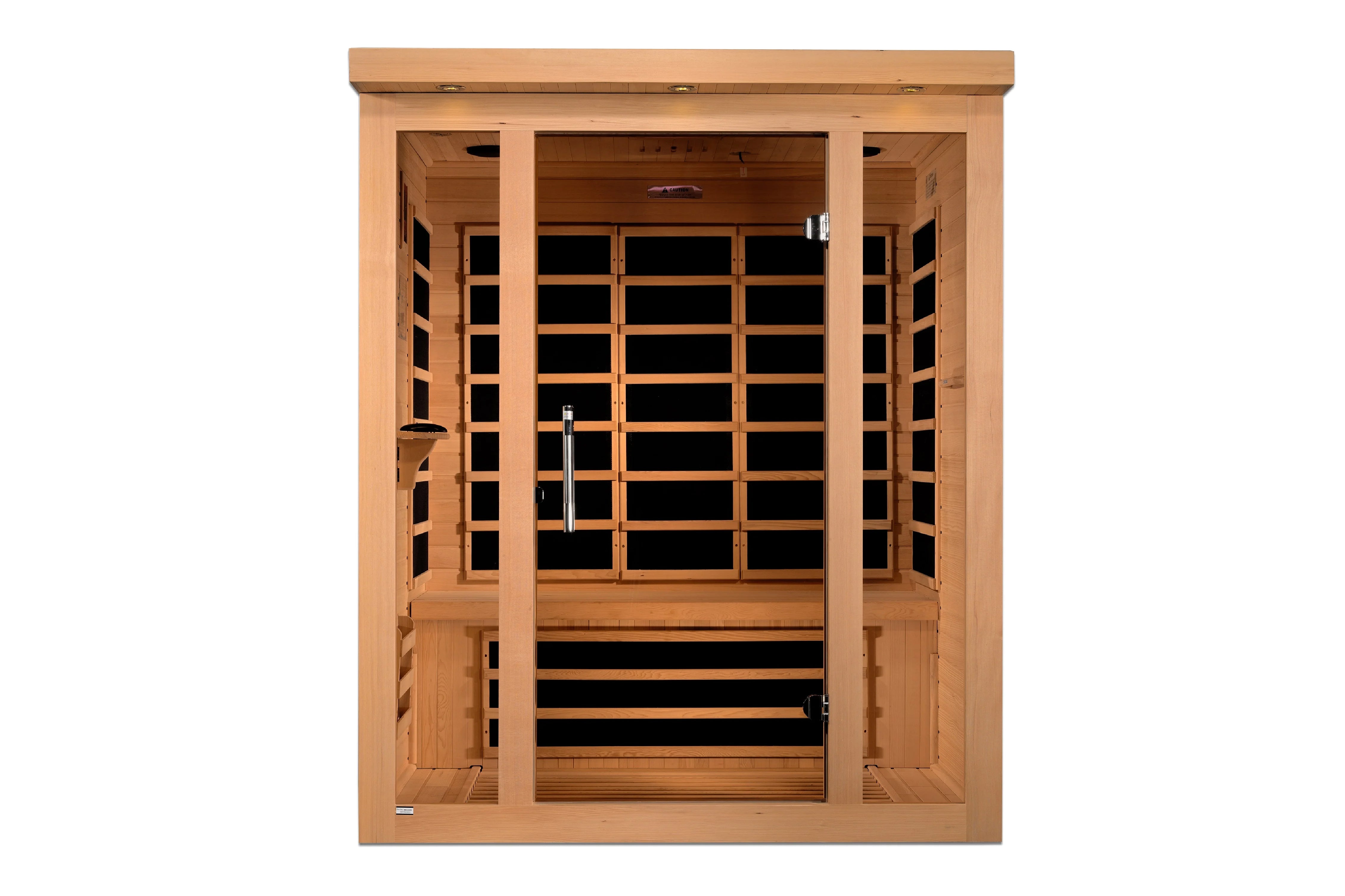 Golden Designs Vila Elite 3-Person FAR Infrared Sauna with Ultra Low EMF - Perfect for Home Spa, Relaxation & Detox Therapy