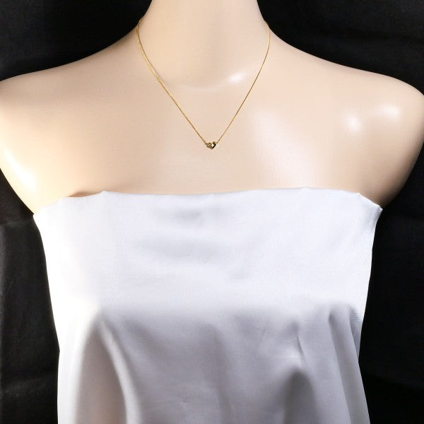 18K Yellow Gold Brown Diamond Pendant Necklace 0.05ct 16