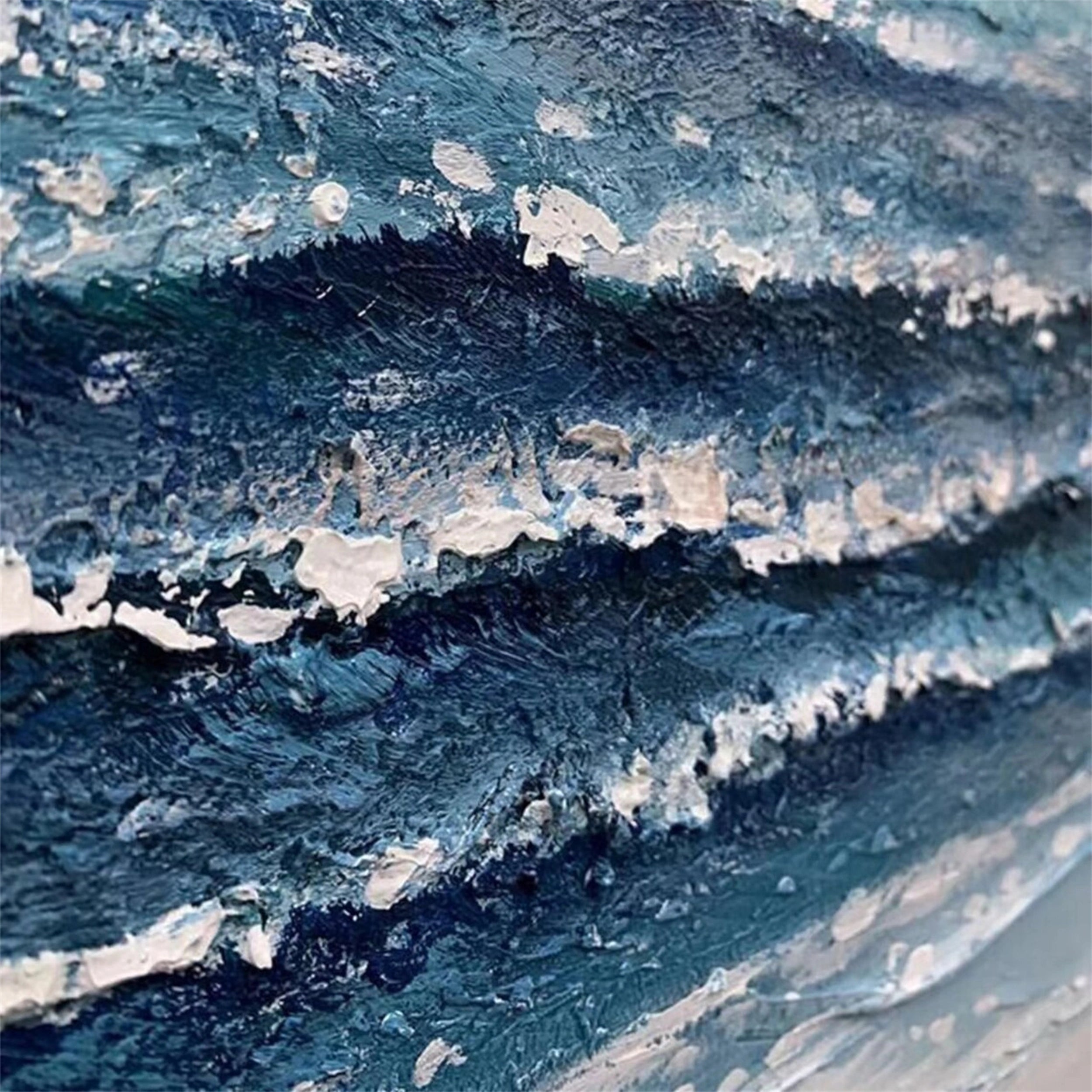 Ocean and Sky Painting #OS 068 - Handmade Seascape Wall Art for Home Decor, Office, Living Room & Bedroom