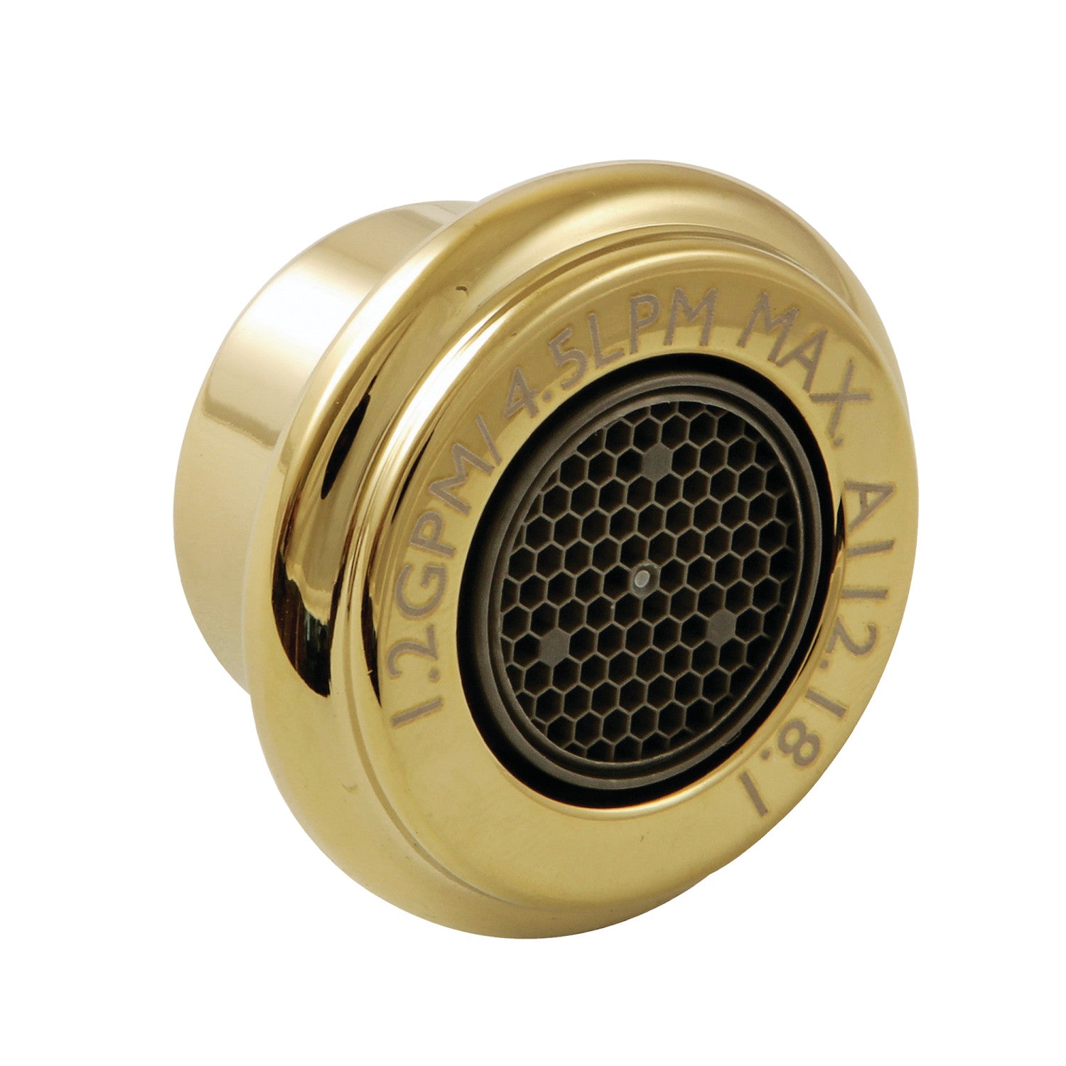 Cal Green G12KSSA3782 1.2 GPM Neoperl Female Aerator in Polished Brass - Water-Saving Faucet Attachment for Kitchen & Bathroom Sinks