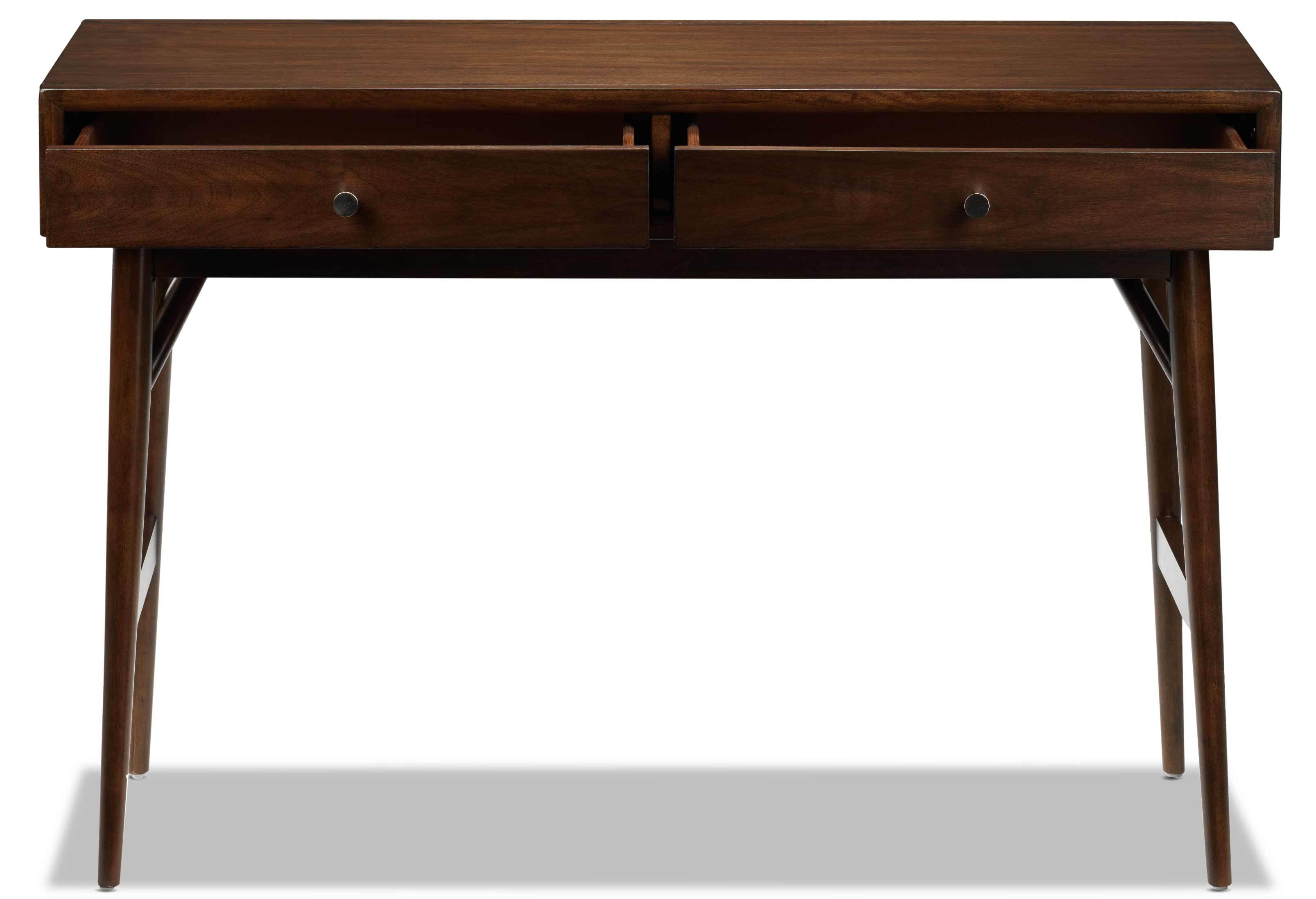 Boyton 48 Inch Sofa Table in Walnut Finish - Perfect for Living Room, Entryway or Behind Couch Console Table
