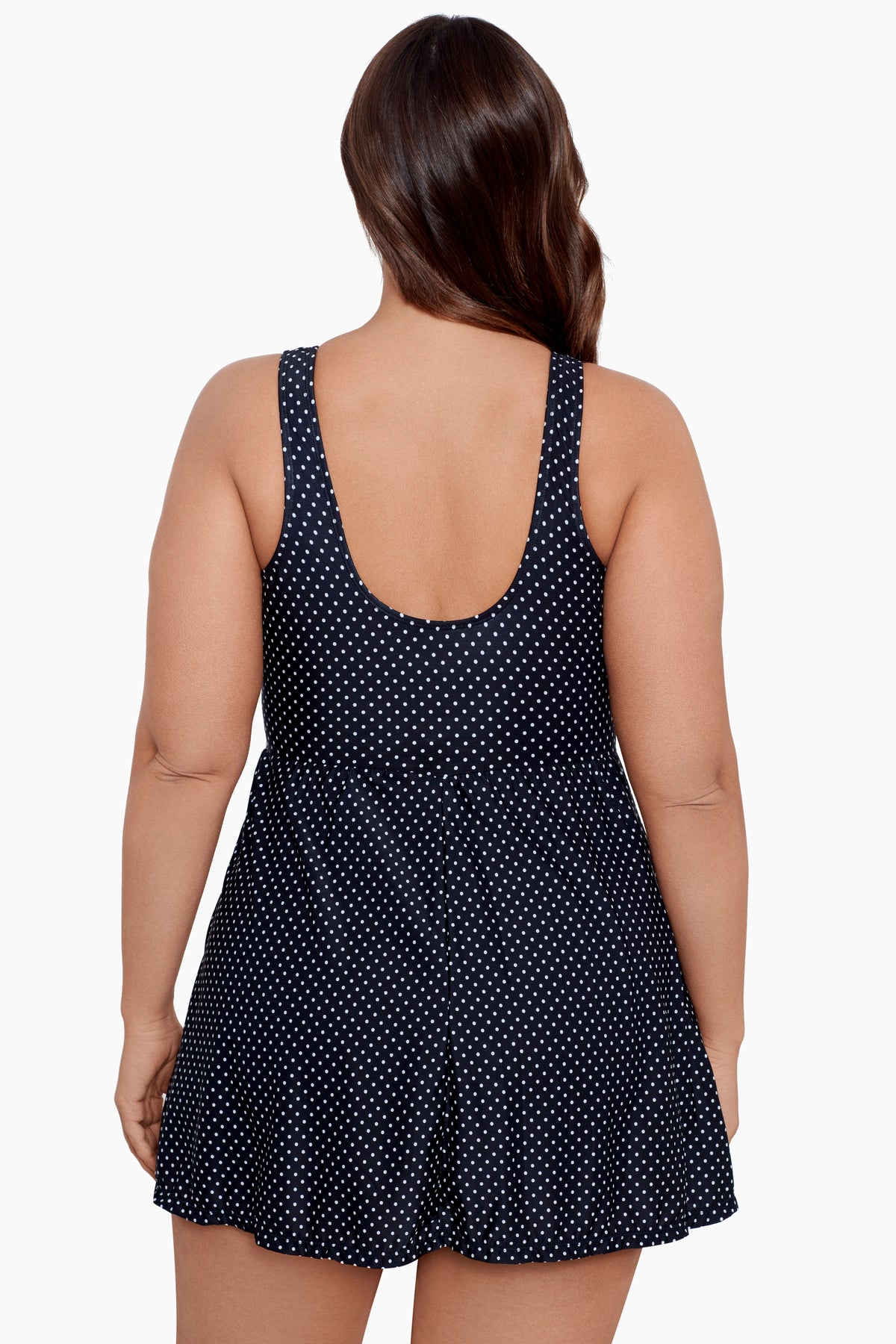 Plus Size Swim Dress for Women - Marais Pin Point Floral Print Swimwear for Beach, Pool & Vacation