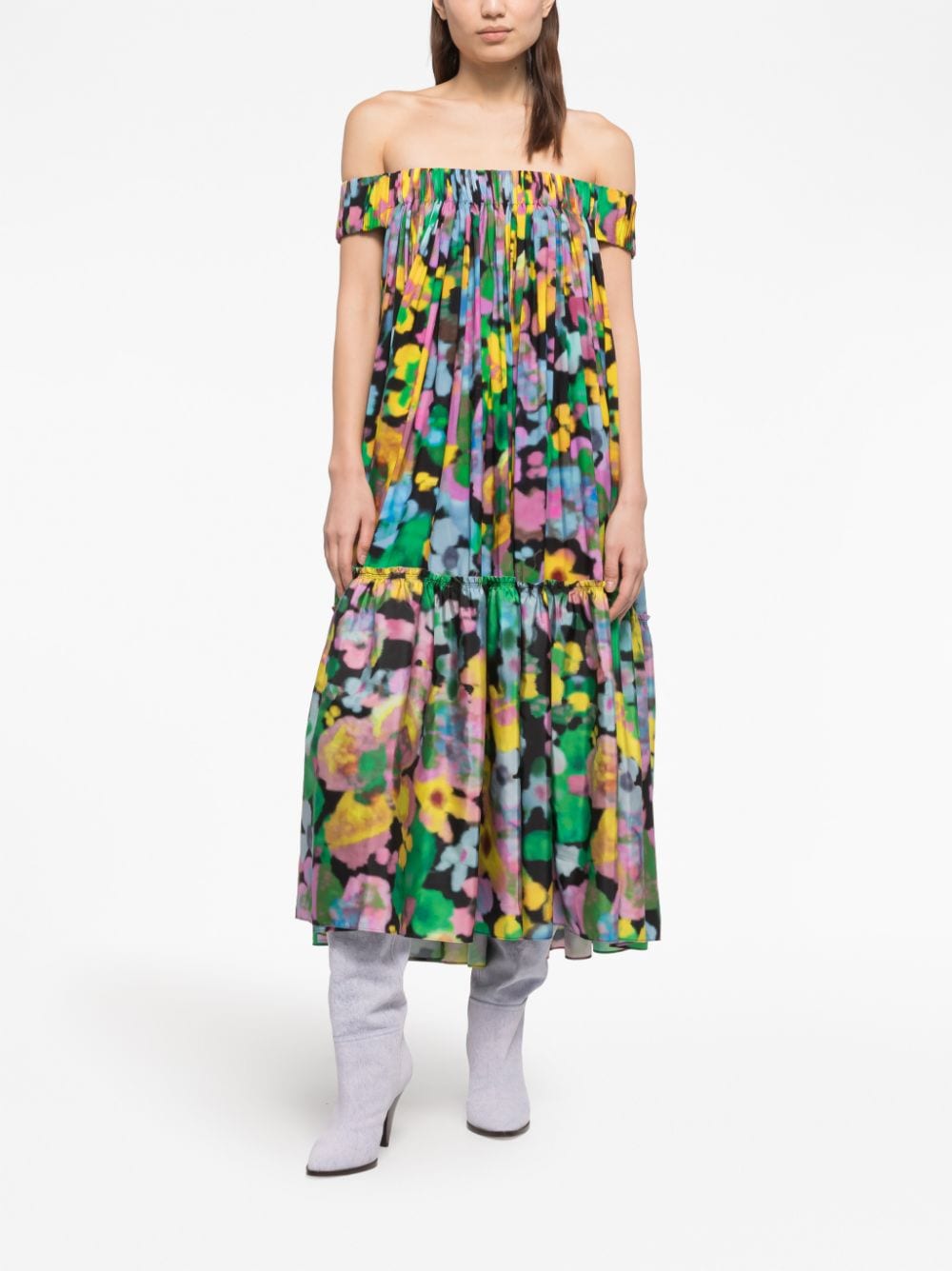 AZ FACTORY WITH LUTZ HUELLE Women's Dresses - Multi-Color Floral Print Summer Casual Dress for Beach, Party & Vacation