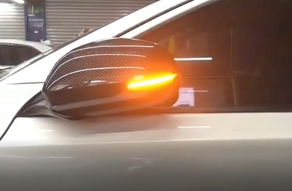 2016-2021 Honda Civic Clear Full LED Sequential Blink Side Mirror Cap Lights - Turn Signal Indicators with Smoked Lens for Enhanced Visibility & Style (Perfect for Night Driving & Custom Car Mods)