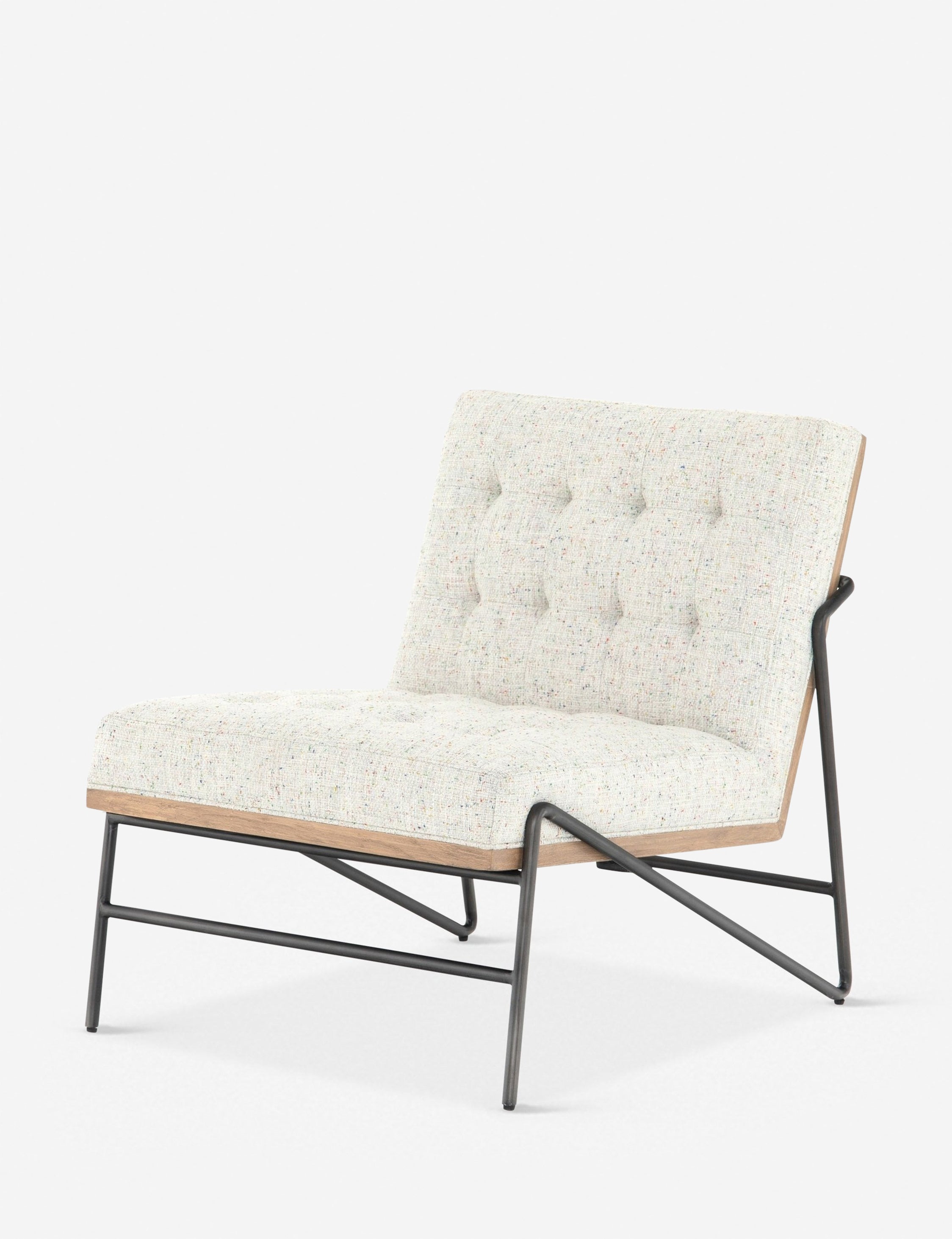 Anouk Modern Accent Chair - Mid Century Inspired Upholstered Lounge Chair for Living Room, Bedroom & Office - Stylish Home Decor with Wooden Legs & Soft Fabric