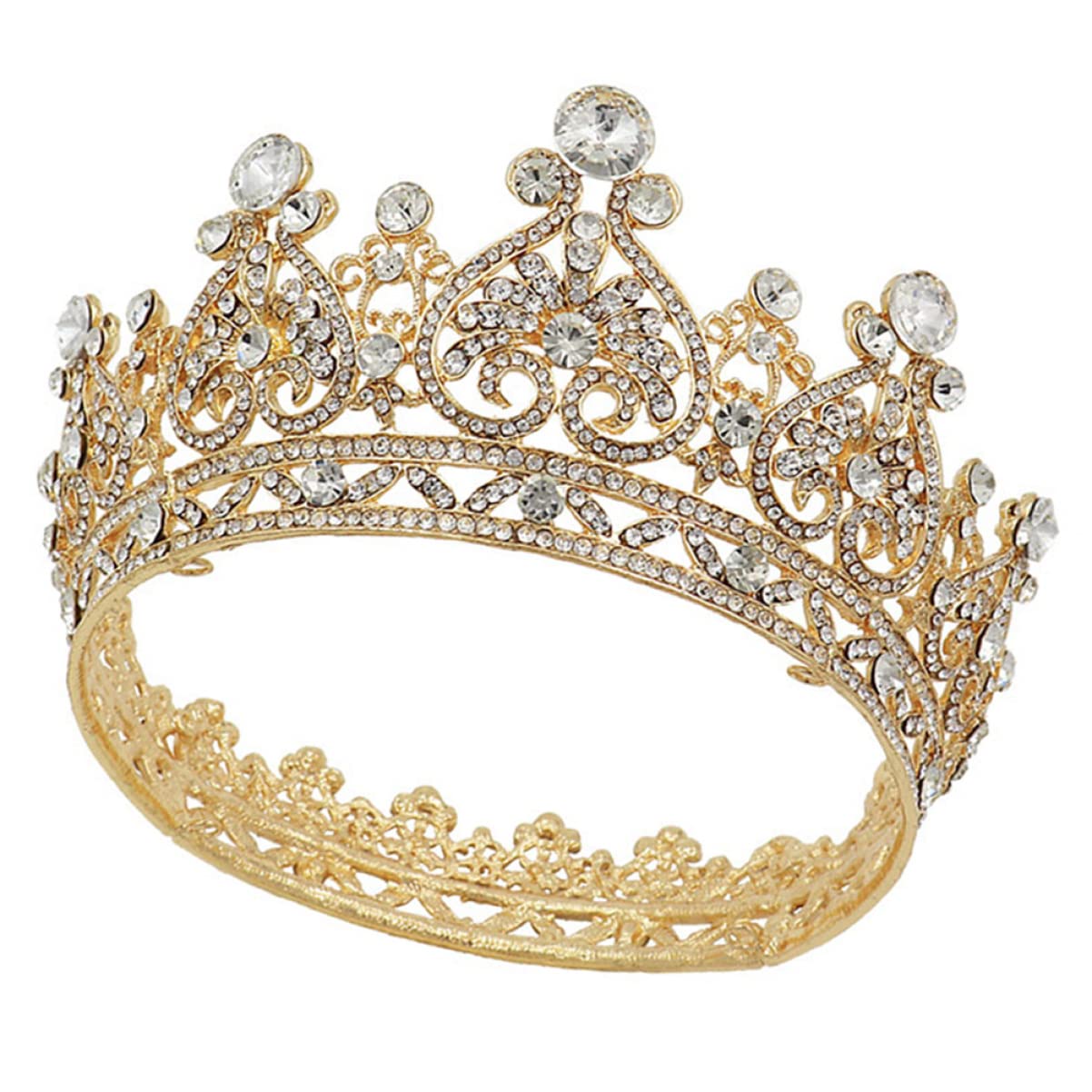 FOMIYES 3-Piece Baroque Bridal Hair Accessories Set - Rhinestone Queen Crown, Wedding Headpiece & Crystal Pearl Headband for Brides, Princess Hair Comb - Perfect for Weddings, Prom, Pageants & Special Occasions