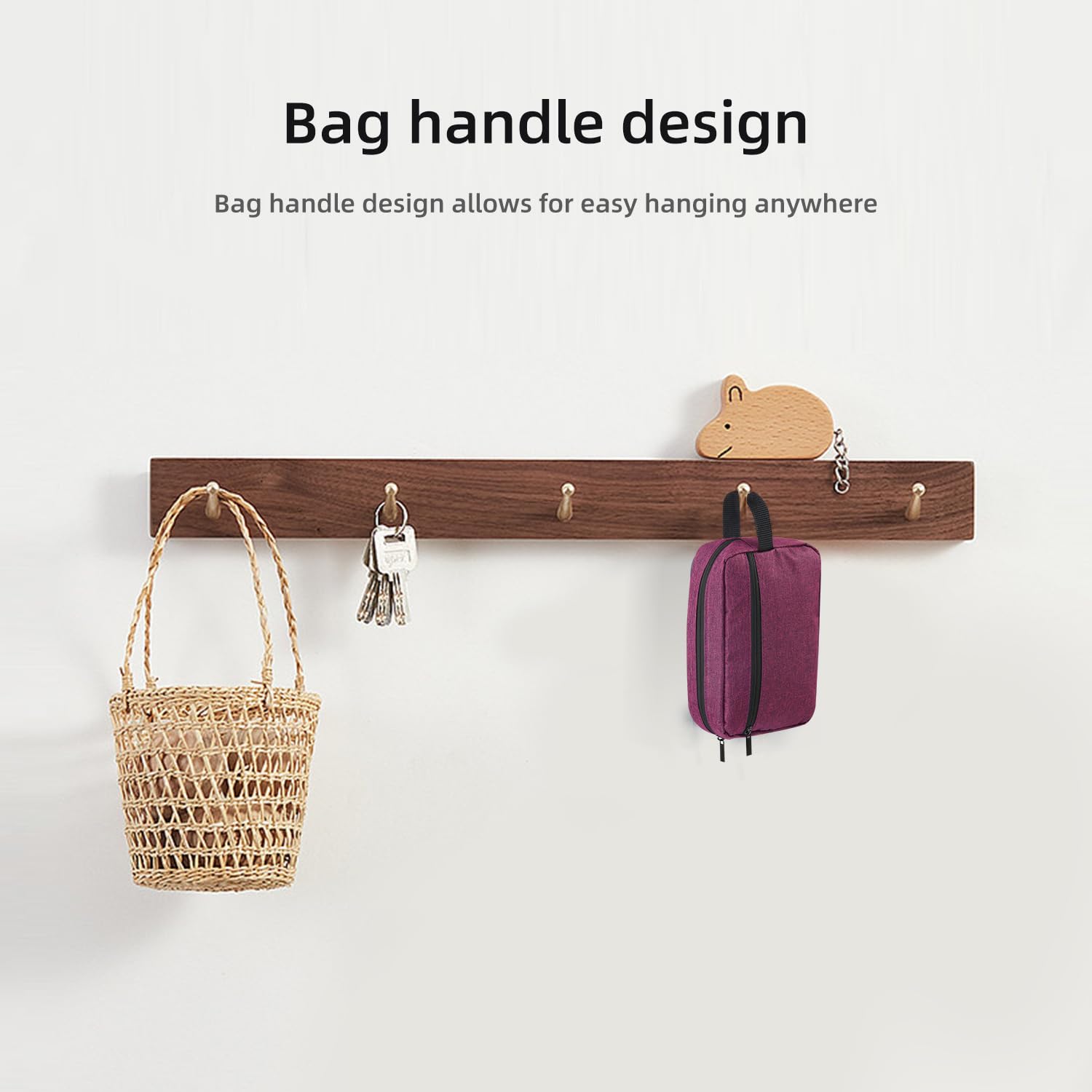 Hanging Travel Toiletry Bag for Women & Men - Waterproof Cosmetic Organizer with Multiple Pockets, Perfect for Bathroom & Airplane Travel Accessories (Deep Purple) - Ideal Gift for Vacation, Camping & Business Trips