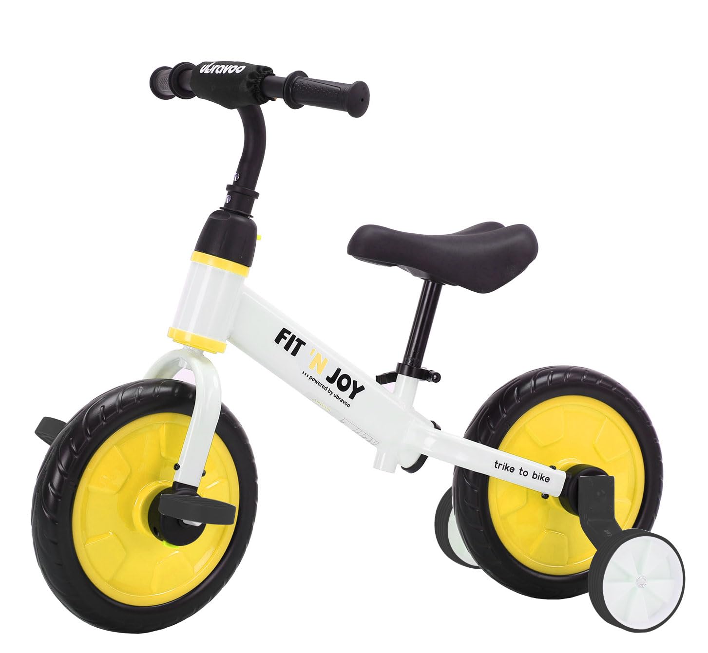 UBRAVOO 4-in-1 Kids Tricycle to Bicycle - Adjustable Toddler Training Bike with Pedals & Removable Training Wheels for Boys & Girls Ages 2-5 | Perfect for Learning Balance, Outdoor Play & First Bike Experience