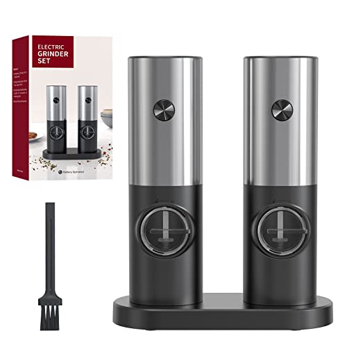Battery Operated Mill Set - Black Silver (70 Ml)