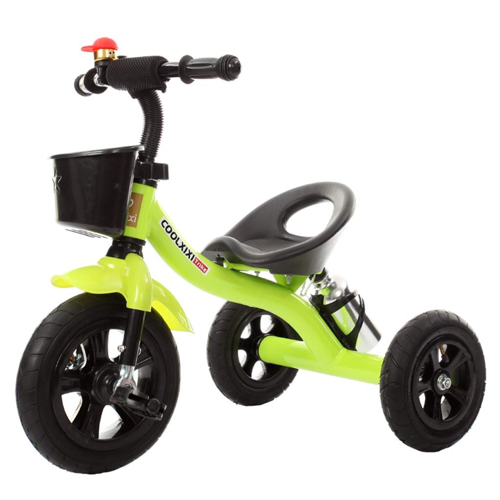 Best Baby Tricycle with Bell - Portable Toddler Bike for Boys & Girls, Green Stroller with Adjustable Seat - Perfect Gift for 1-3 Year Olds (Outdoor Play, Park Rides, Birthday Presents)