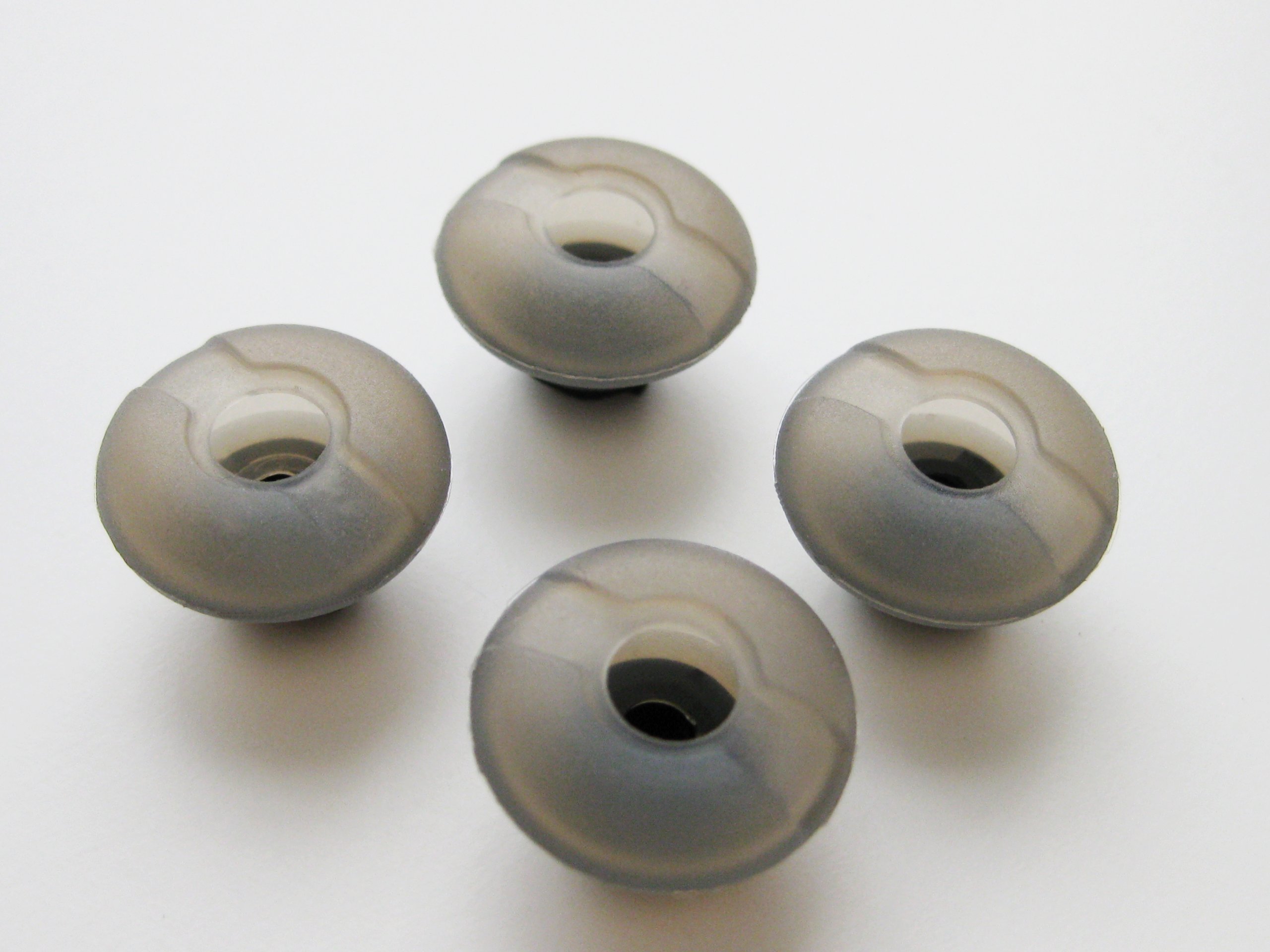 4 Large Gray Earbud Tips Replacement Set - Compatible with Plantronics Voyager 5200/5220/Pro/Pro+/Pro HD/Pro UC/Legend/Legend UC Wireless Headsets - Perfect for Office Calls, Driving & Hands-Free Communication