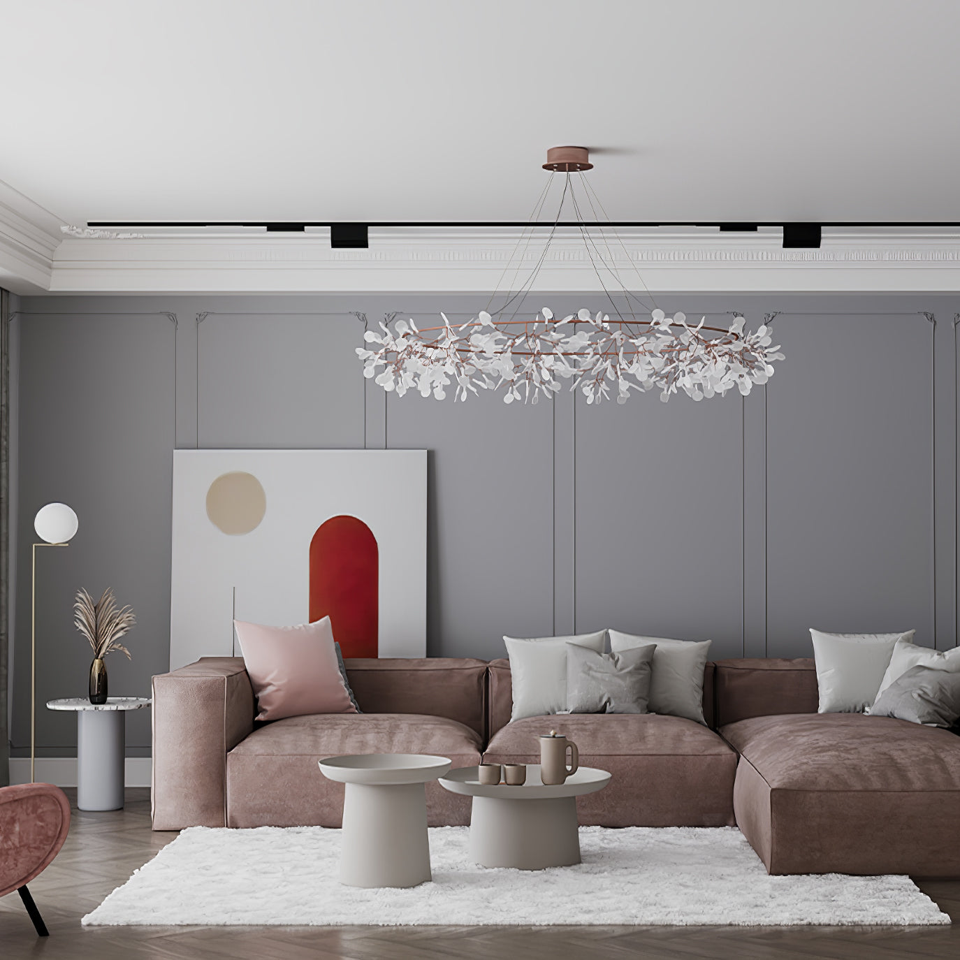 Big O Firefly LED Chandelier - Modern Crystal Ceiling Light Fixture for Dining Room, Bedroom, Living Room | Energy Efficient Dimmable Hanging Lamp for Home Decor & Wedding Venue Lighting