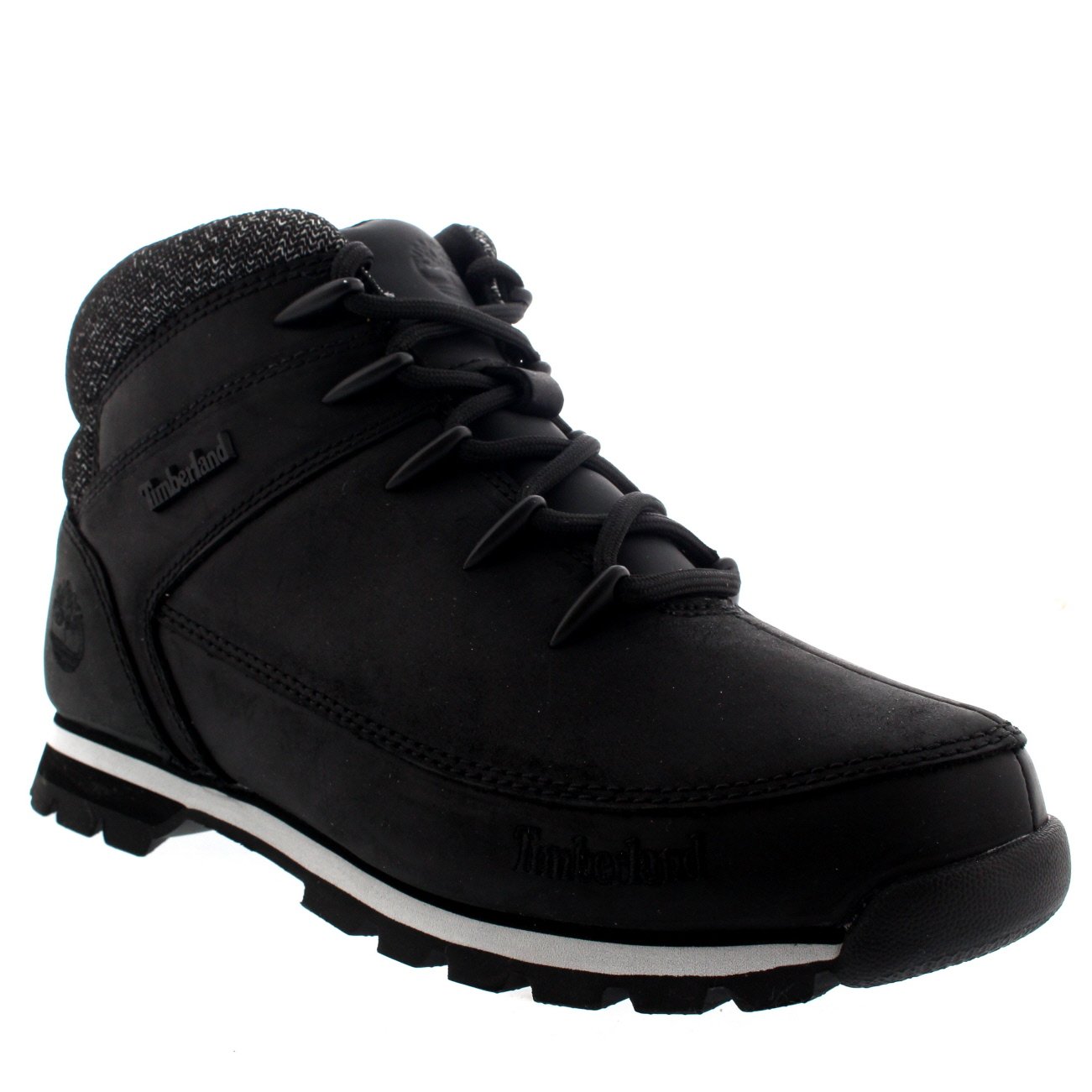 Timberland Men's Euro Sprint Waterproof Hiking Boots - Black Size 7 | Durable Outdoor Work & Hiking Shoes for Men | Perfect for Trail Walking, Camping & Construction Work