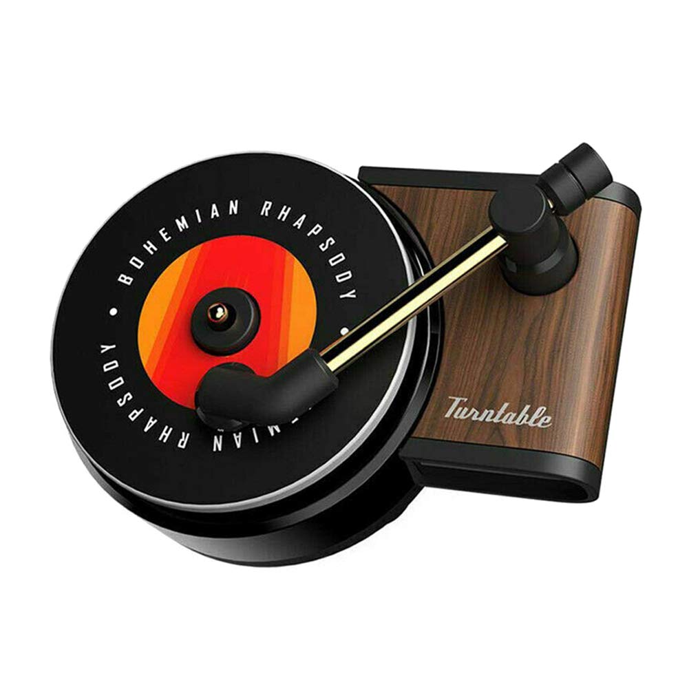 Luxury Classic Car Perfume Vent Clip - Vintage Record Player Design Air Freshener with 3X Long-Lasting Marine Fragrance | Car Interior Decor & Odor Eliminator for Sedans, SUVs, Trucks