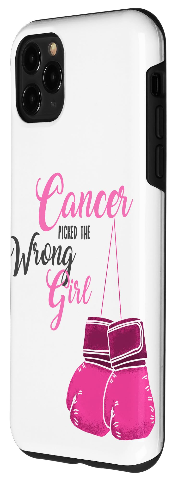 iPhone 11 Pro Max Case - Pink Ribbon Breast Cancer Awareness & Boxing Theme Design - Perfect for Women's Health Support & Fitness Enthusiasts | Great for Gym, Workouts & Everyday Use