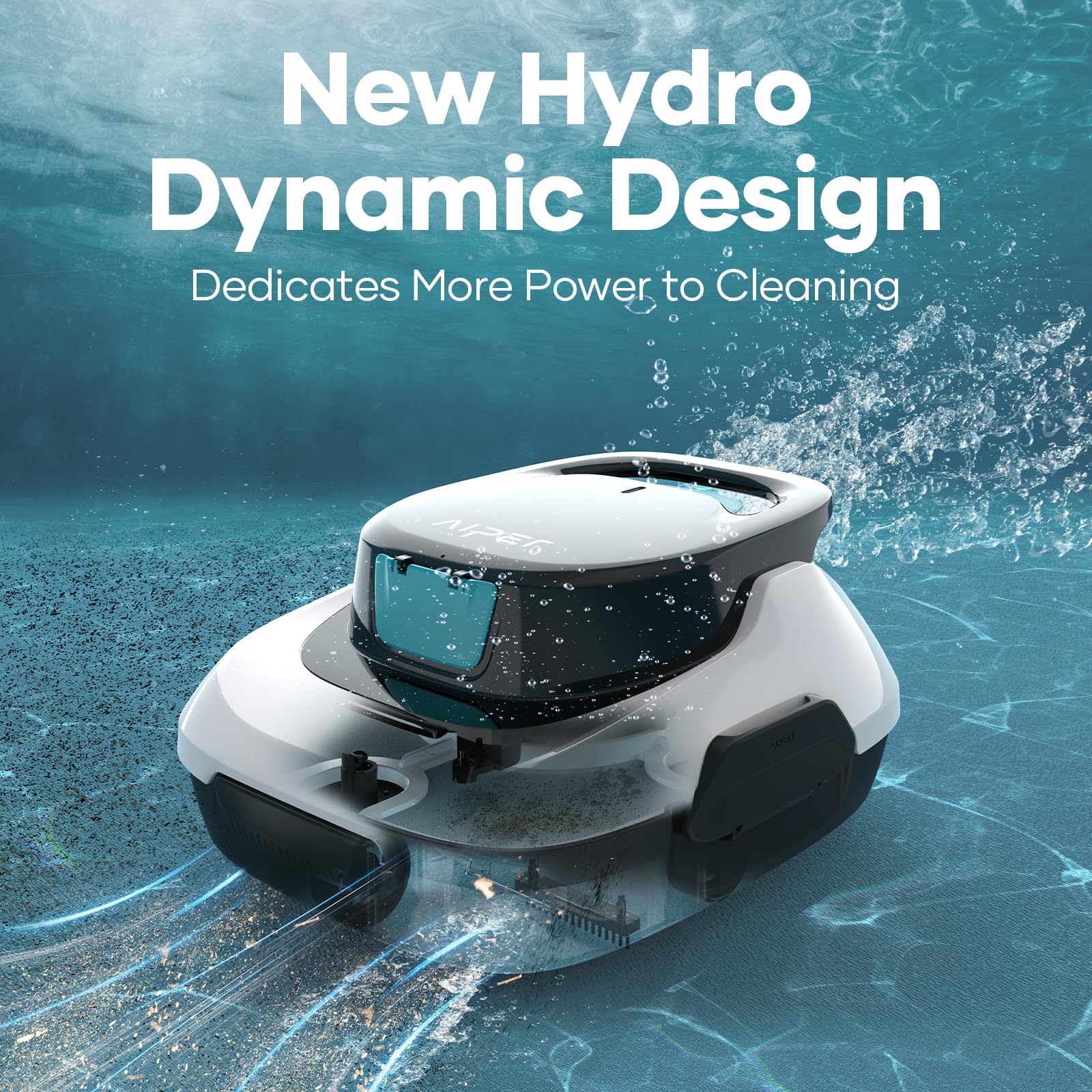 AIPER Cordless Automatic Pool Cleaner - Lightweight Robotic Pool Vacuum with Auto-Parking, Ideal for Above Ground Flat Pools up to 860 sq.ft (White, Renewed) | Perfect for Inground & Above Ground Swimming Pool Maintenance