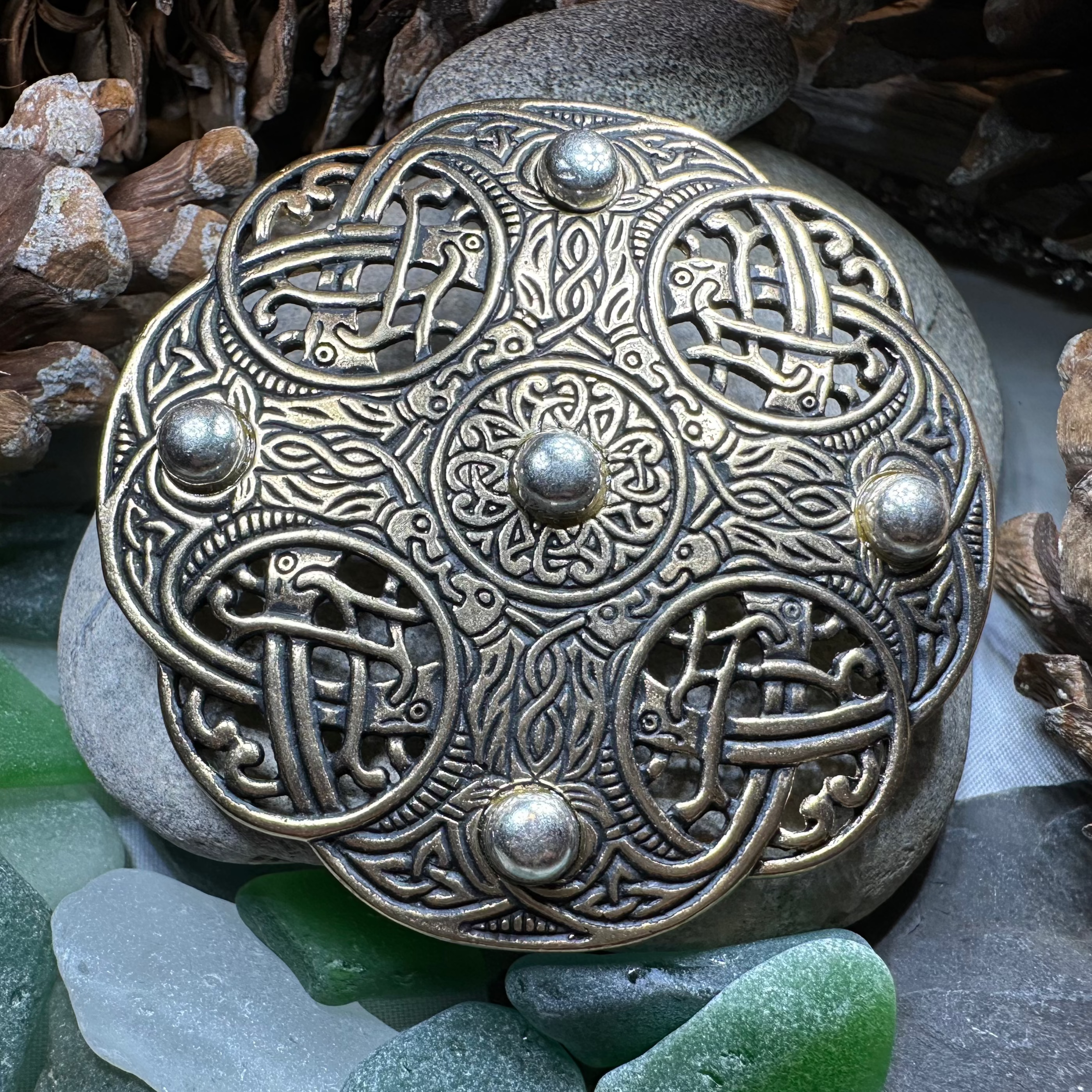 Authentic Anglo-Saxon Galloway Brooch - Viking Jewelry for Men & Women - Medieval Norse Brooch for Costumes, Reenactments & Historical Collections