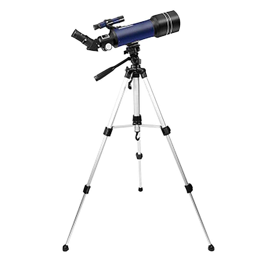 **70mm Aperture Astronomy Telescope for Kids & Adults - Beginner Stargazing Telescope with Finder Scope & Tripod - Perfect for Lunar, Moon, Planets & Star Observation (Blue) - Ideal for Backyard Astronomy, Camping & Educational Use**