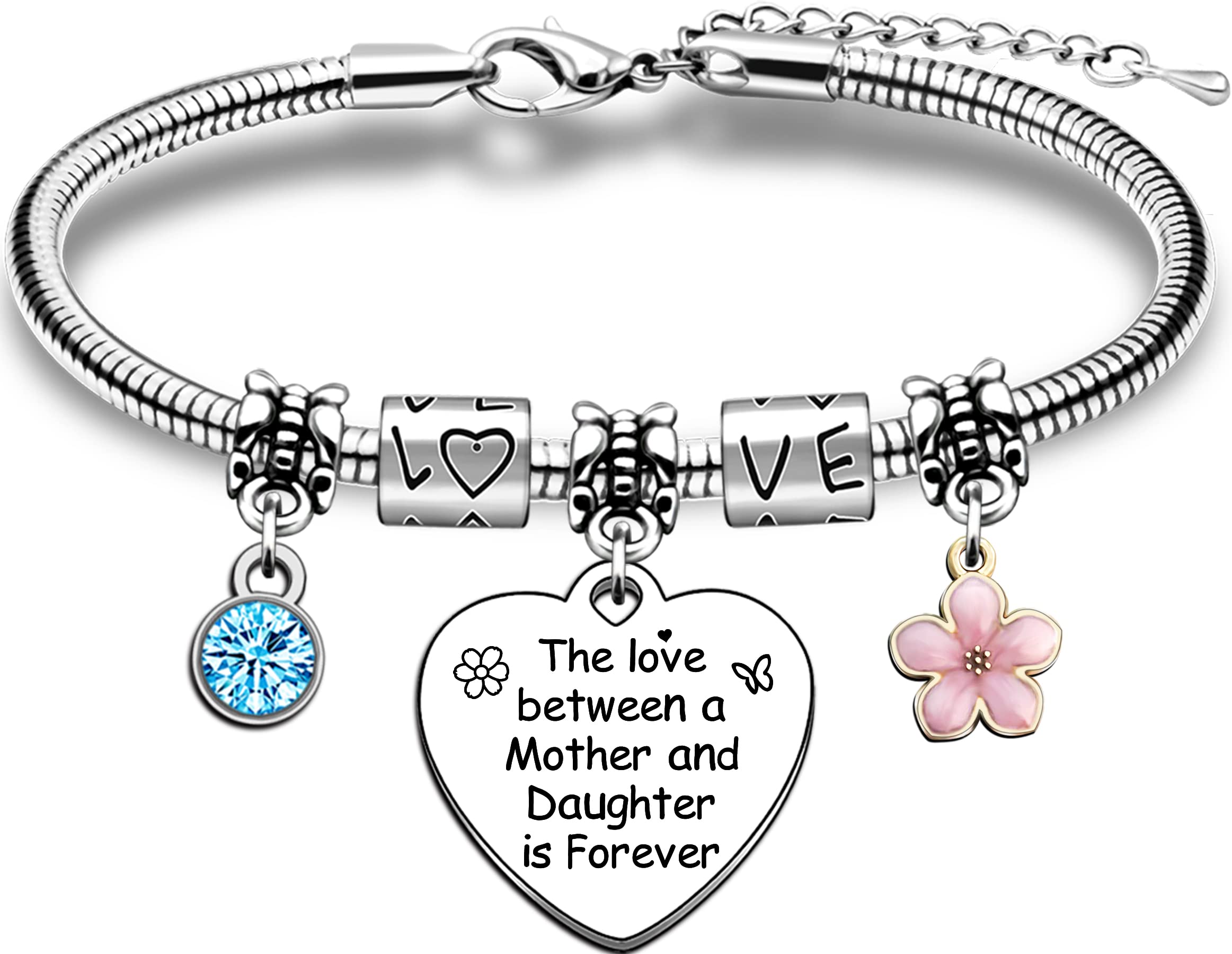 JMIMO Adjustable Snake Charm Mother Daughter Bracelet Set - Elegant Bangle Jewelry for Women & Girls - Perfect Birthday, Christmas & Family Gifts - Ideal for Matching Outfits, Special Occasions & Daily Wear