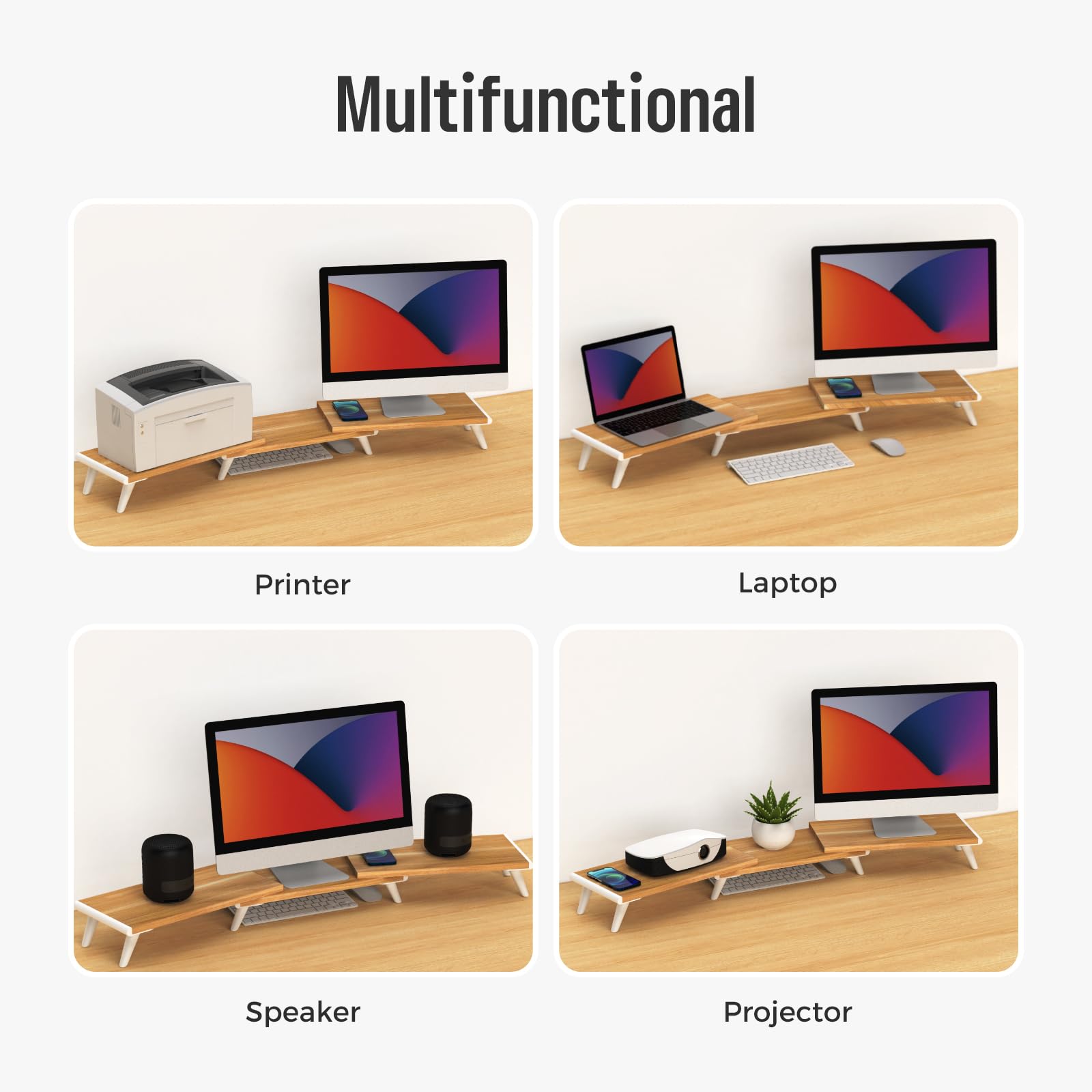 Loukin Dual Monitor Stand Riser for Desk - 43.6