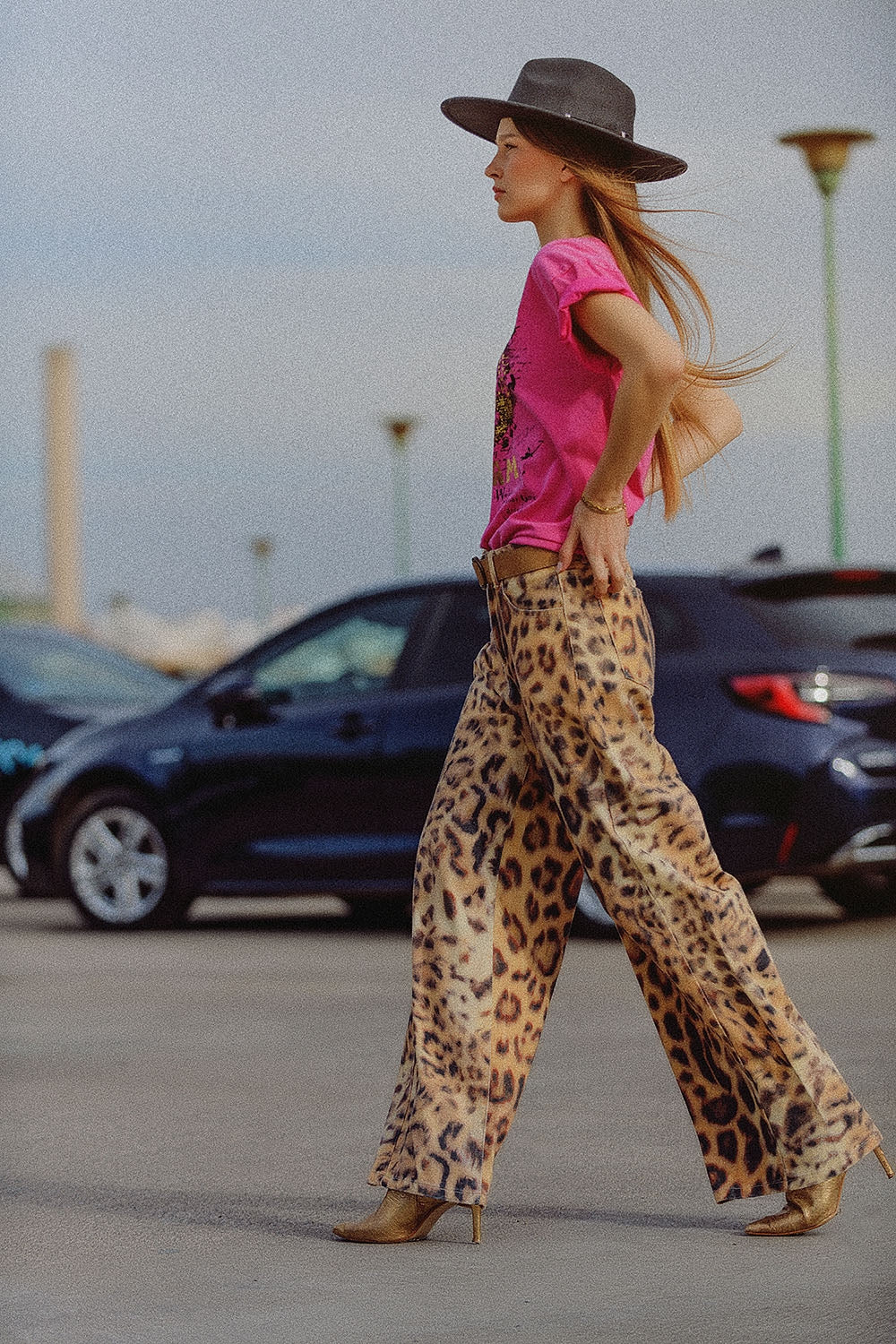 Stylish Tiger Print Wide Leg Pants with Double Side Seams - Perfect for Casual Outings, Boho Fashion, and Lounge Wear