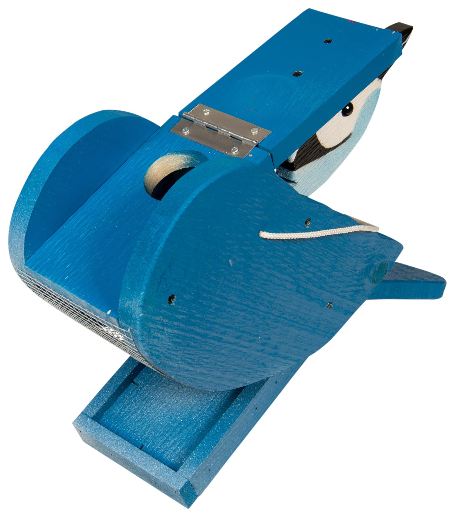 Premium Wooden Blue Jay Shaped Bird Feeder for Outdoor Garden - Attract Wild Birds with Durable Handcrafted Birdhouse | Perfect for Backyard, Patio & Nature Lovers