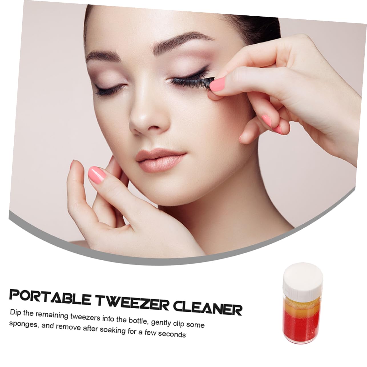 3-Piece Portable Tweezer Cleaner Set - Professional Lash Extension Glue Remover & Eyelash Brush Cleaning Tools - Perfect for Salon, Home & Travel Use