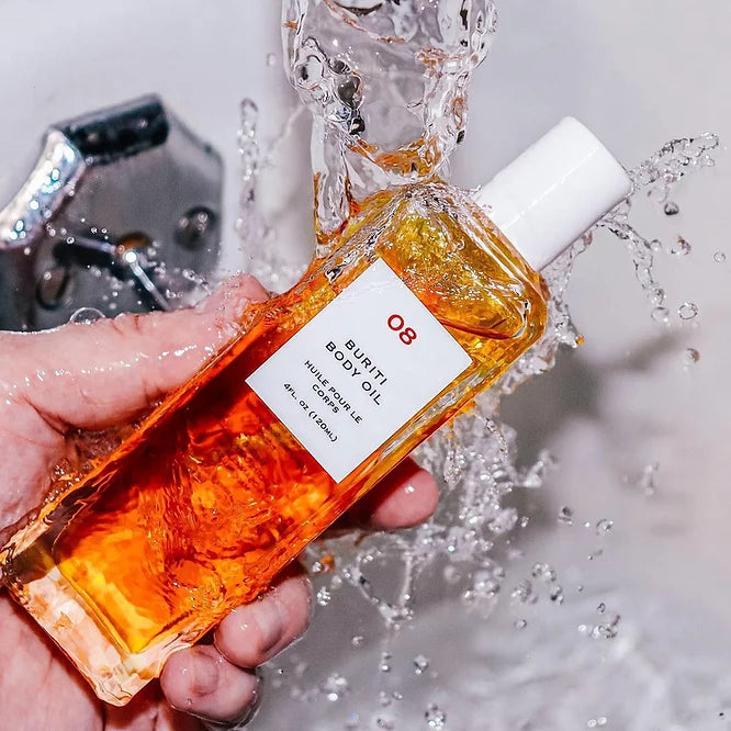 08 Buriti Body Oil - 100% Natural Hydrating & Nourishing Oil for Dry Skin - Perfect for Massage, After Shower & Daily Moisturizing