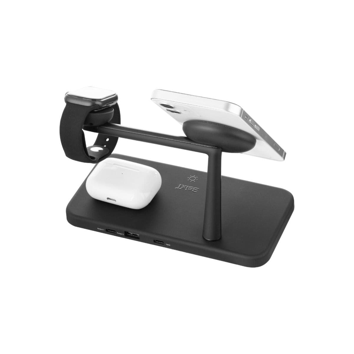 3sixT 5-in-1 Magnetic Wireless Charger Stand - Fast Charging for iPhone 15/14/13, Samsung Galaxy, AirPods - Perfect for Home, Office & Travel