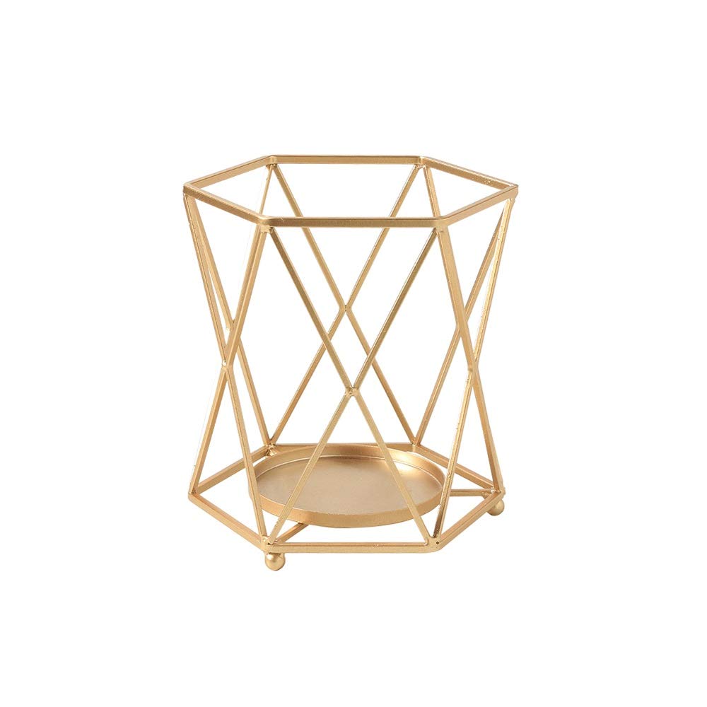 Nordic Style Wrought Iron Geometric Candle Holders - Large Metal Candelabra for Home Decor, Wedding Centerpiece & Romantic Dinner Ambiance