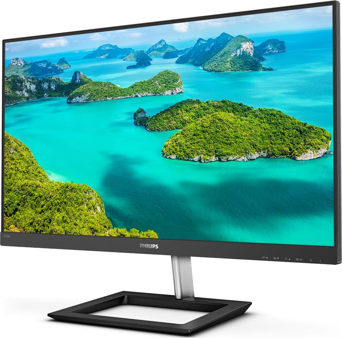 Philips 278E1A 27-Inch 4K UHD Monitor - 3840x2160 Resolution, 60Hz Refresh Rate, HDMI & DisplayPort, VESA Compatible - Perfect for Home Office, Gaming, and Graphic Design (Black)