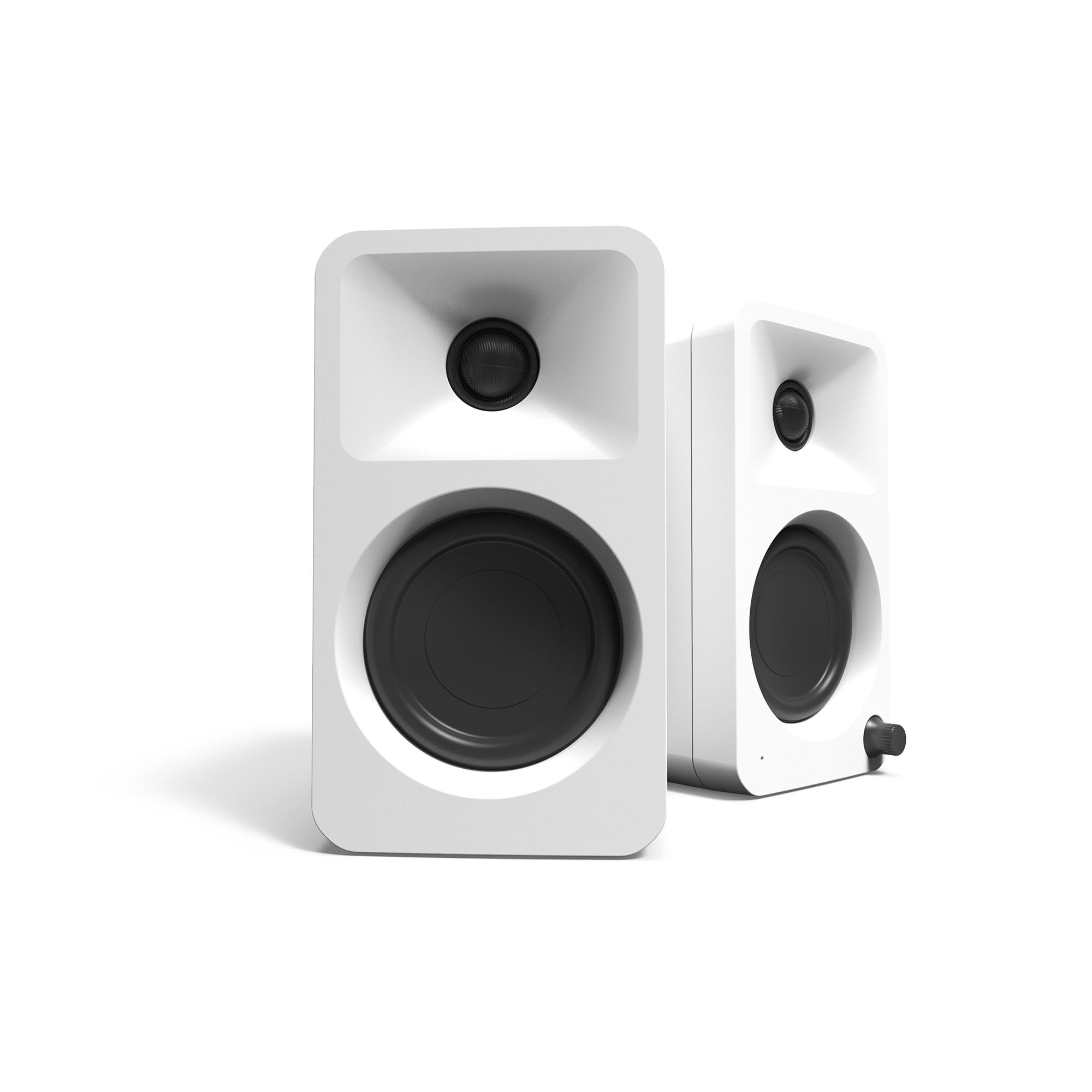 Kanto ORAMW 100W Bluetooth 5.0 Computer Speakers with USB-C Input - Bi-Amplified Studio Monitor for PC, Mac, Gaming & Home Audio - High Fidelity Sound with 100Hz Auto Crossover - Perfect for Work, Music & Entertainment (White, Pair)