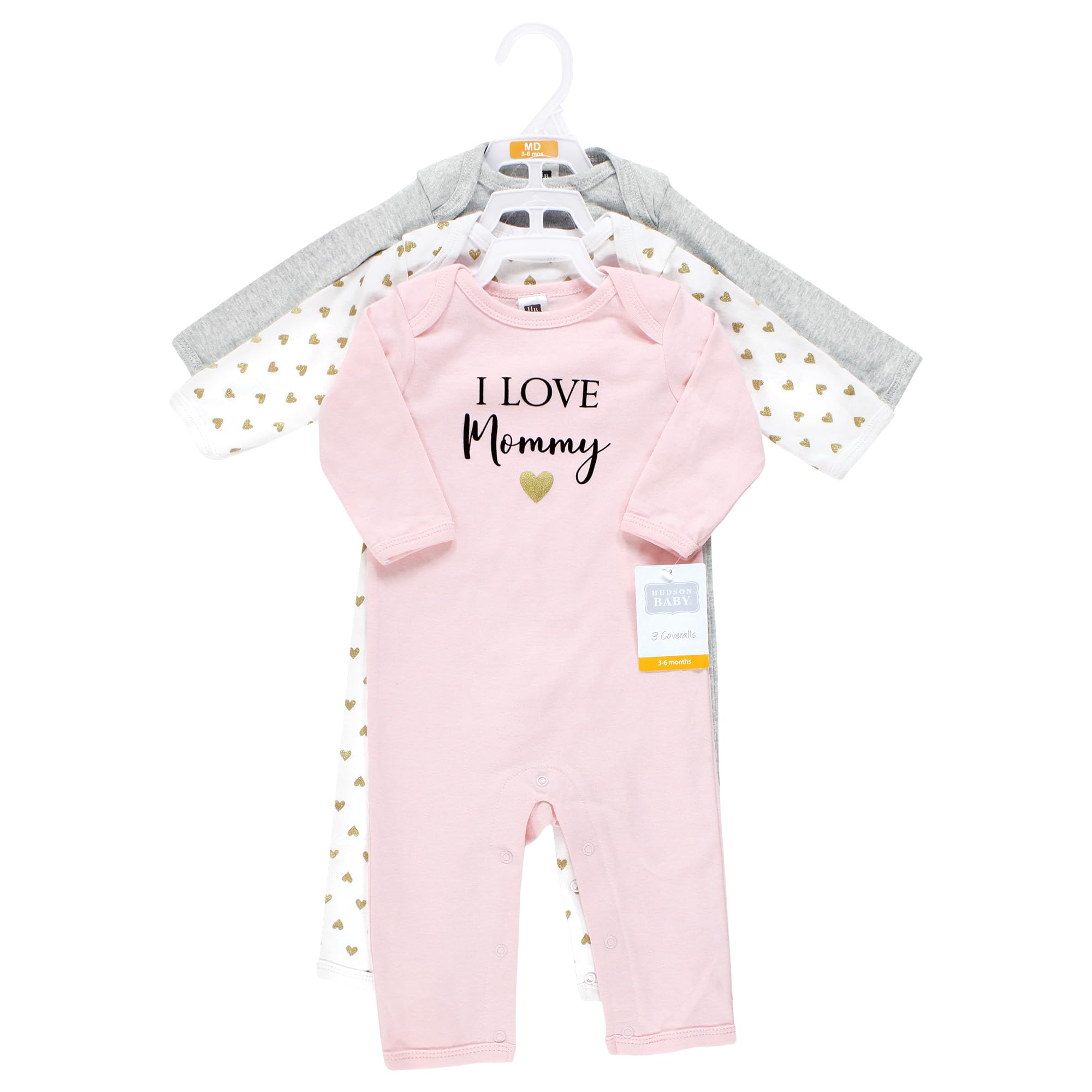 Hudson Baby Unisex Cotton Coveralls for Newborns 0-3 Months | Soft & Comfortable Baby Romper | Perfect for Daily Wear, Playtime & Photo Shoots