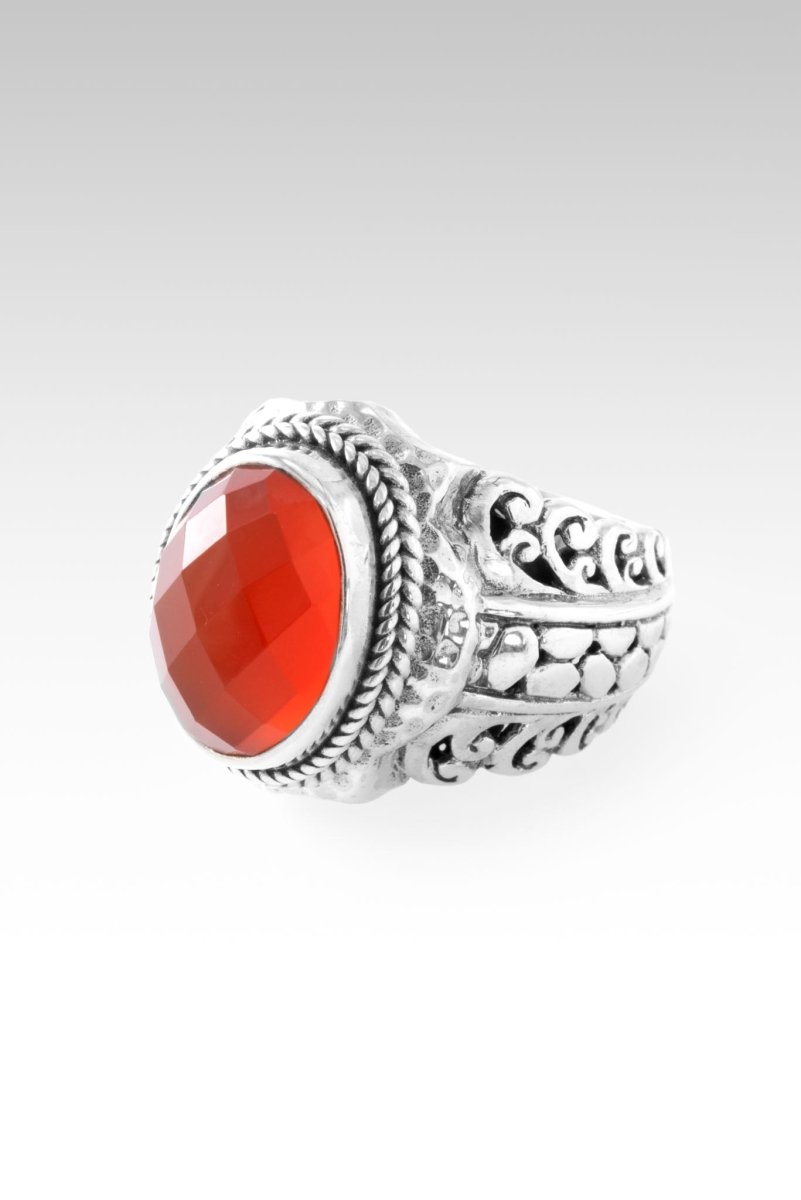 Strong Conviction Ring™ in Carnelian - Handmade Gemstone Jewelry for Women, Spiritual Healing & Protection | Perfect for Meditation, Yoga & Energy Work