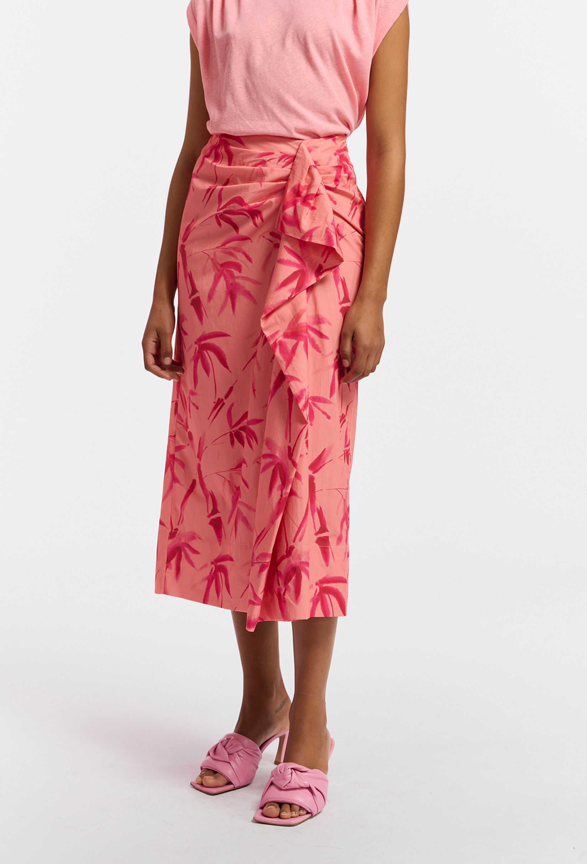 Essentiel Antwerp Flapjack Skirt - Stylish Printed Midi Skirt for Women | Perfect for Casual Outings, Office Wear & Summer Fashion