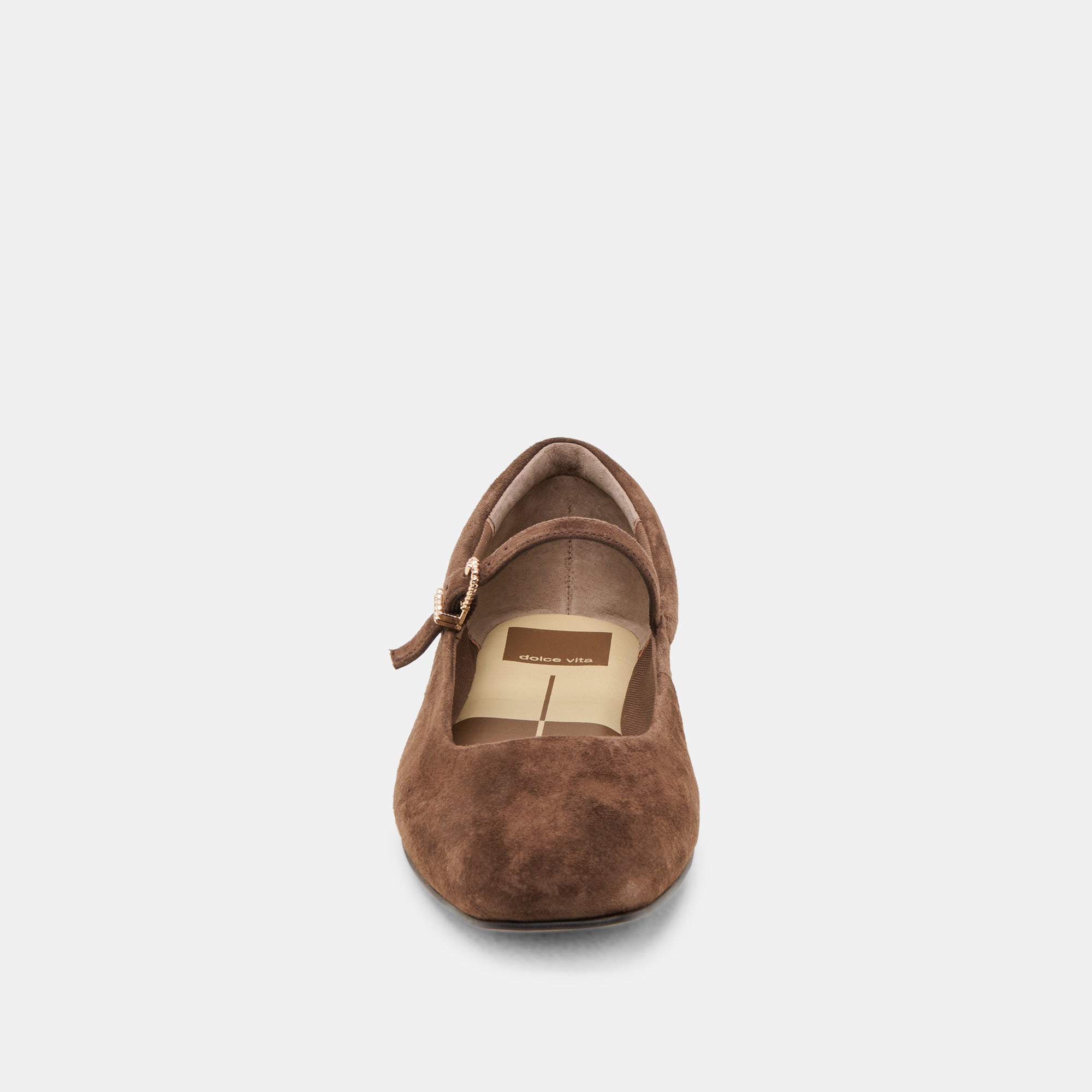REYES Women's Ballet Flats - DK Brown Suede Comfortable Slip-On Shoes for Casual Wear, Office & Travel