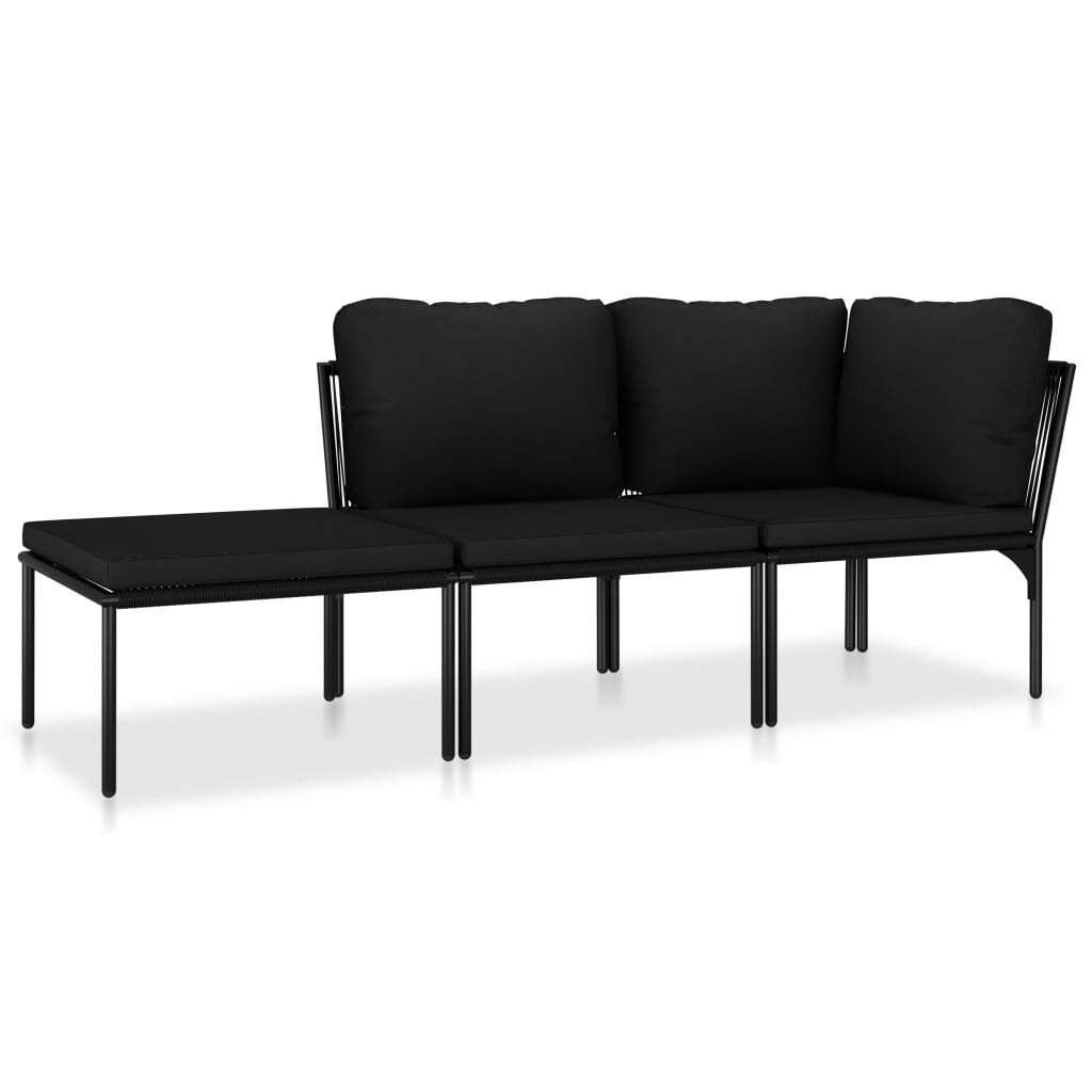 3-Piece Outdoor Patio Furniture Set - Steel Frame Conversation Sofa Lounge with Cushions - Perfect for Backyard, Porch, Garden, Poolside & Balcony - Durable Weather-Resistant Outdoor Seating for Relaxation & Entertaining