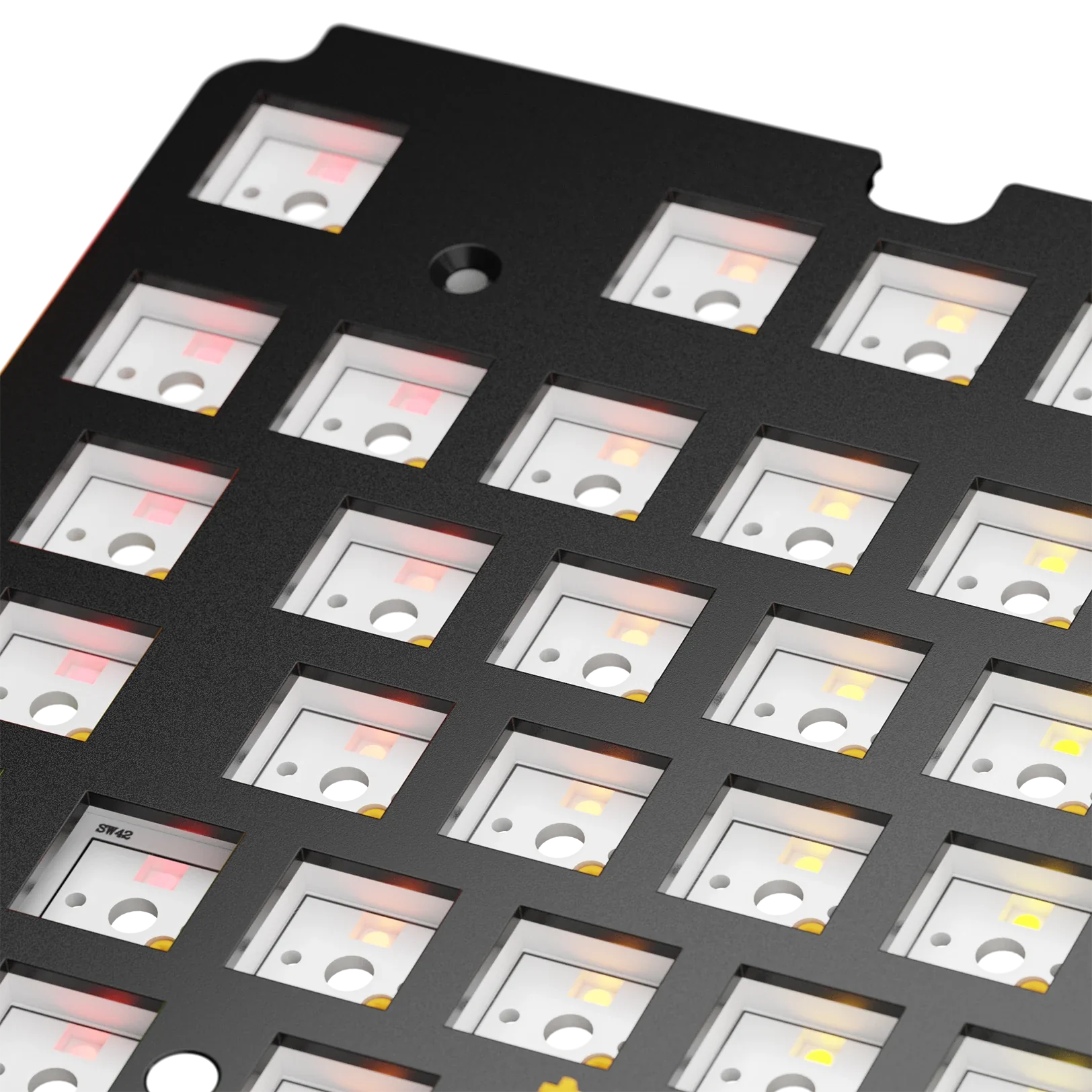 GMMK 3 Mechanical Keyboard Switch Plate - 100% Aluminum Black ISO Layout for Custom Gaming & Typing - Perfect for PC Builds, Keyboard Modding & Esports Enthusiasts