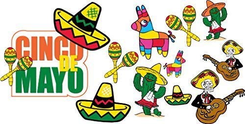 VictoryStore Cinco De Mayo Yard Decorations Set of 11 - Mexican Fiesta Outdoor Party Decor with Stakes for Garden, Lawn & Patio Celebrations