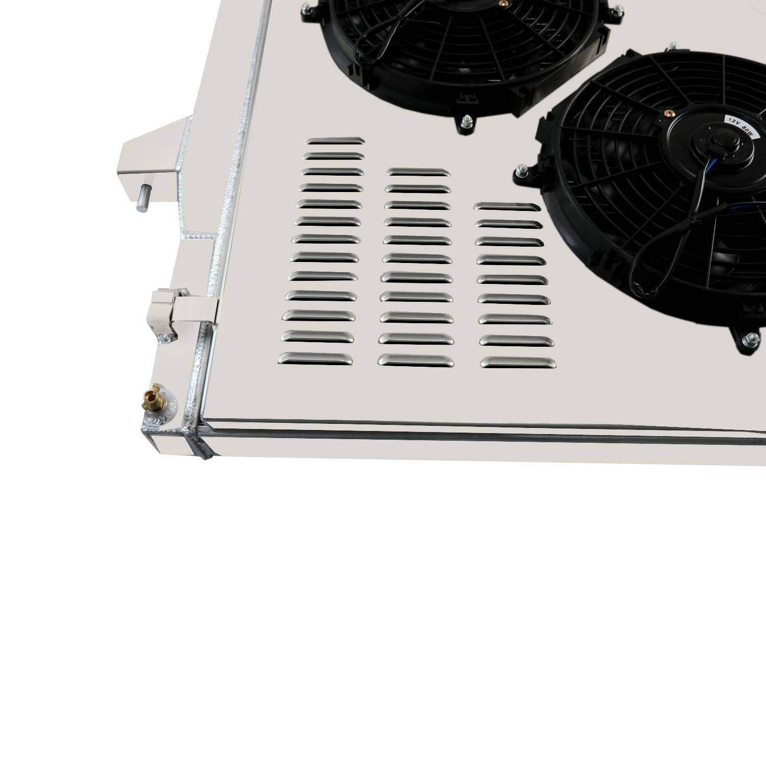 Aluminum Radiator for 2003-2010 Dodge Ram 2500 3500 with Cummins 5.9L 6.7L Diesel Engine - 2 Row Heavy Duty Cooling System with Shroud, Fan & Relay Kit - Perfect for Off-Roading, Towing & Extreme Weather Conditions