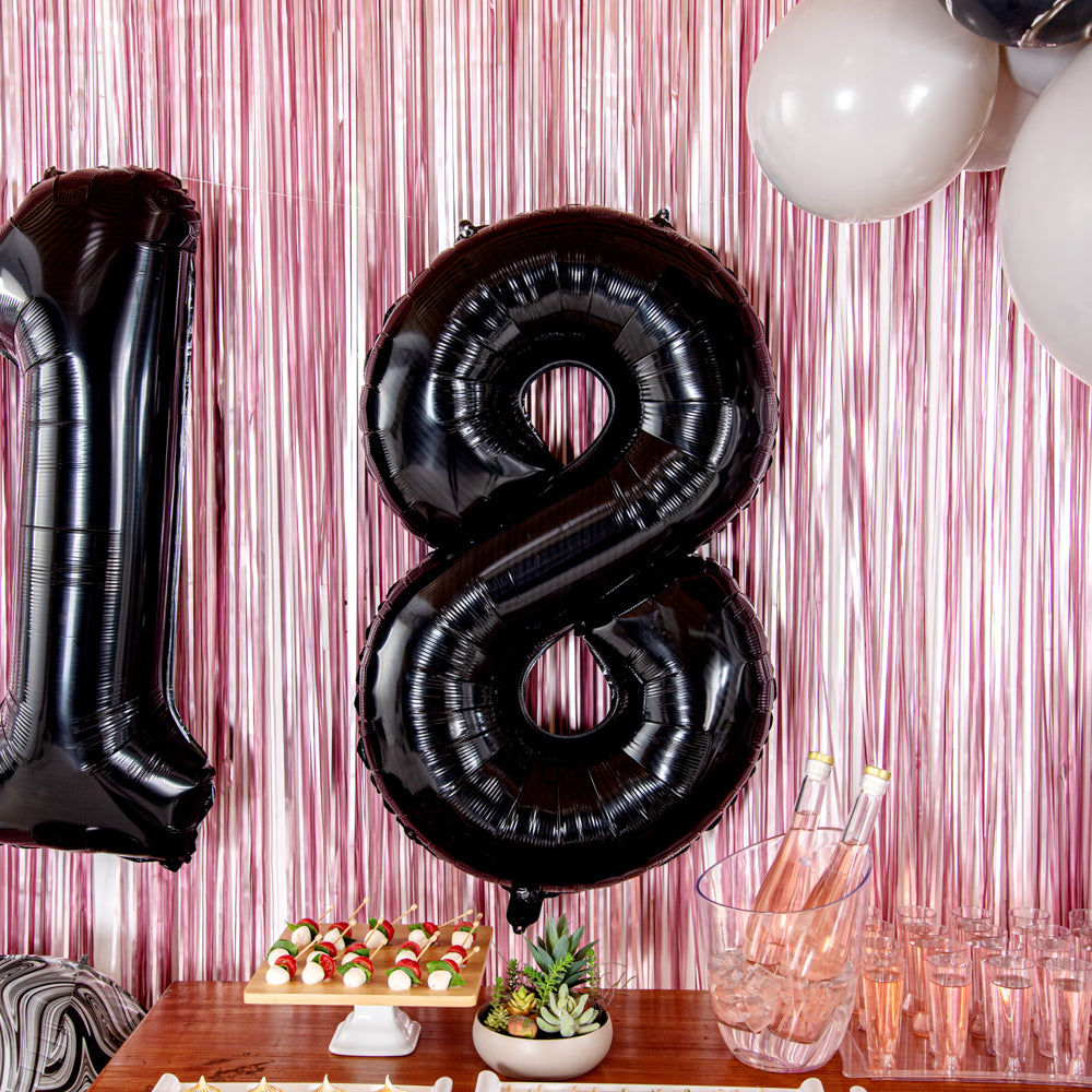 Balloonify Black Mylar Number 8 Balloon - 40 Inch Large Foil Balloon for Birthday Party Decorations (1 Count Box) - Perfect for Birthday Celebrations, Anniversaries & Special Events