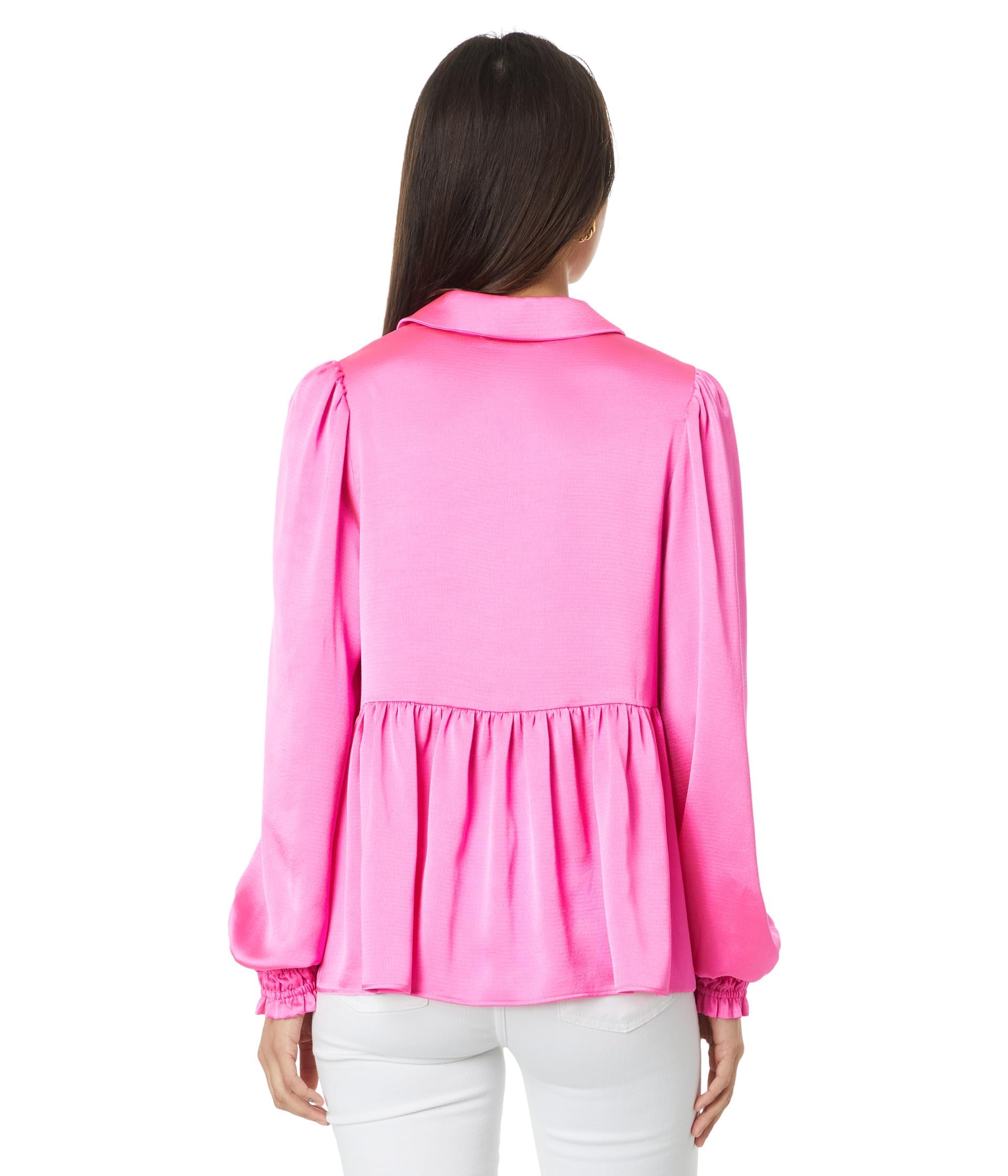 Lilly Pulitzer Women's Jaylene Long Sleeve Blouse - Floral Print Casual Shirt for Spring & Fall | Perfect for Work, Brunch & Date Nights