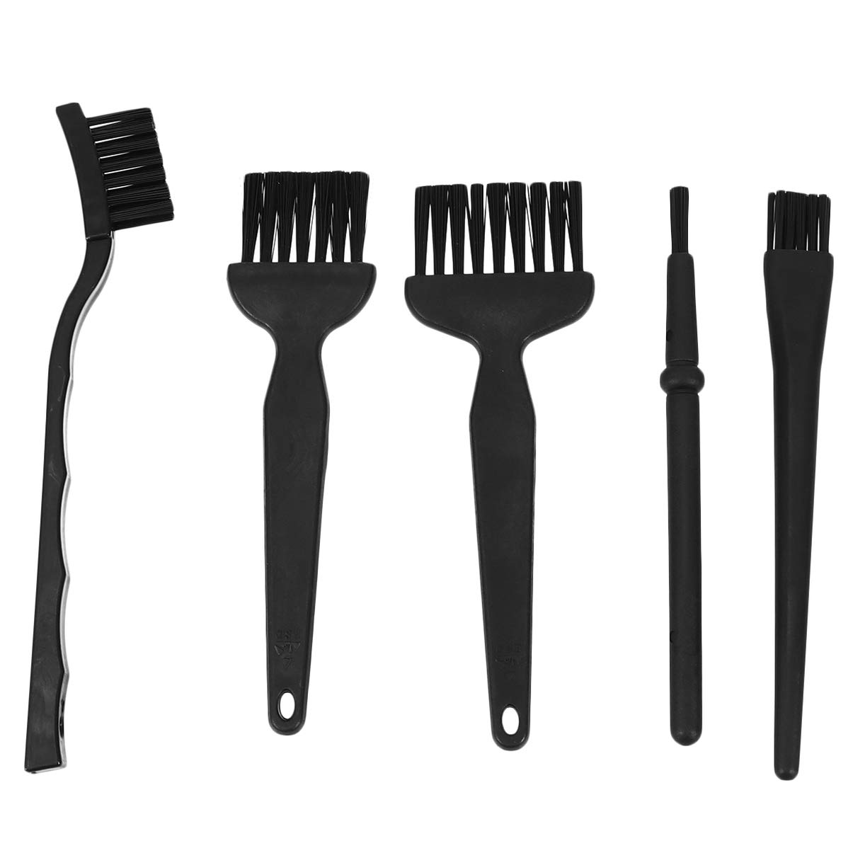 iplusmile 5-Piece Keyboard Cleaning Brush Kit - Anti-Static Safe Dust Removal Brushes for Computer, Printer, Phone, Laptop Screen & Camera Lens (Black) | Perfect for Office, Home & Electronics Maintenance
