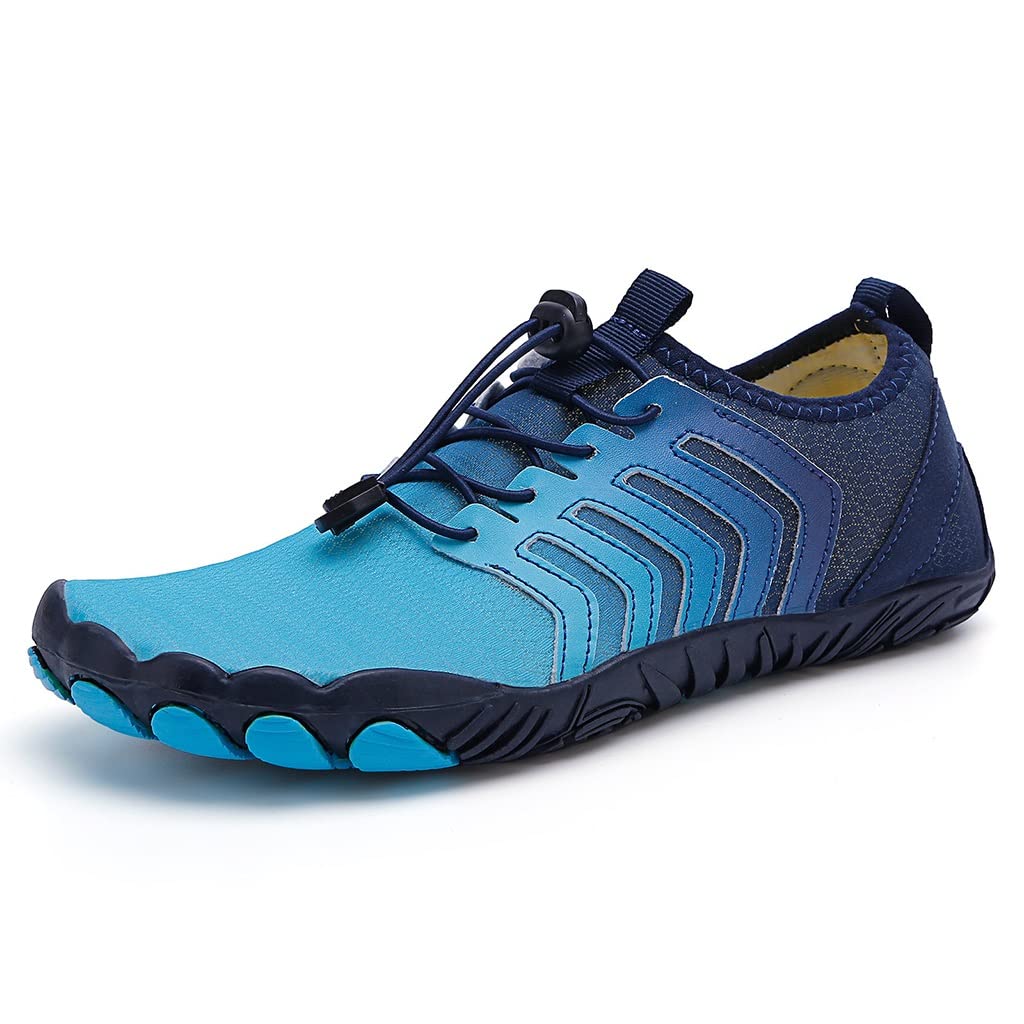 Men's & Women's Quick-Dry Water Shoes - Lightweight Aqua Socks for Beach, Swimming, Surfing, Yoga & Water Aerobics | Dark Blue Size 40 | Perfect for Pool, Ocean & Water Sports Activities