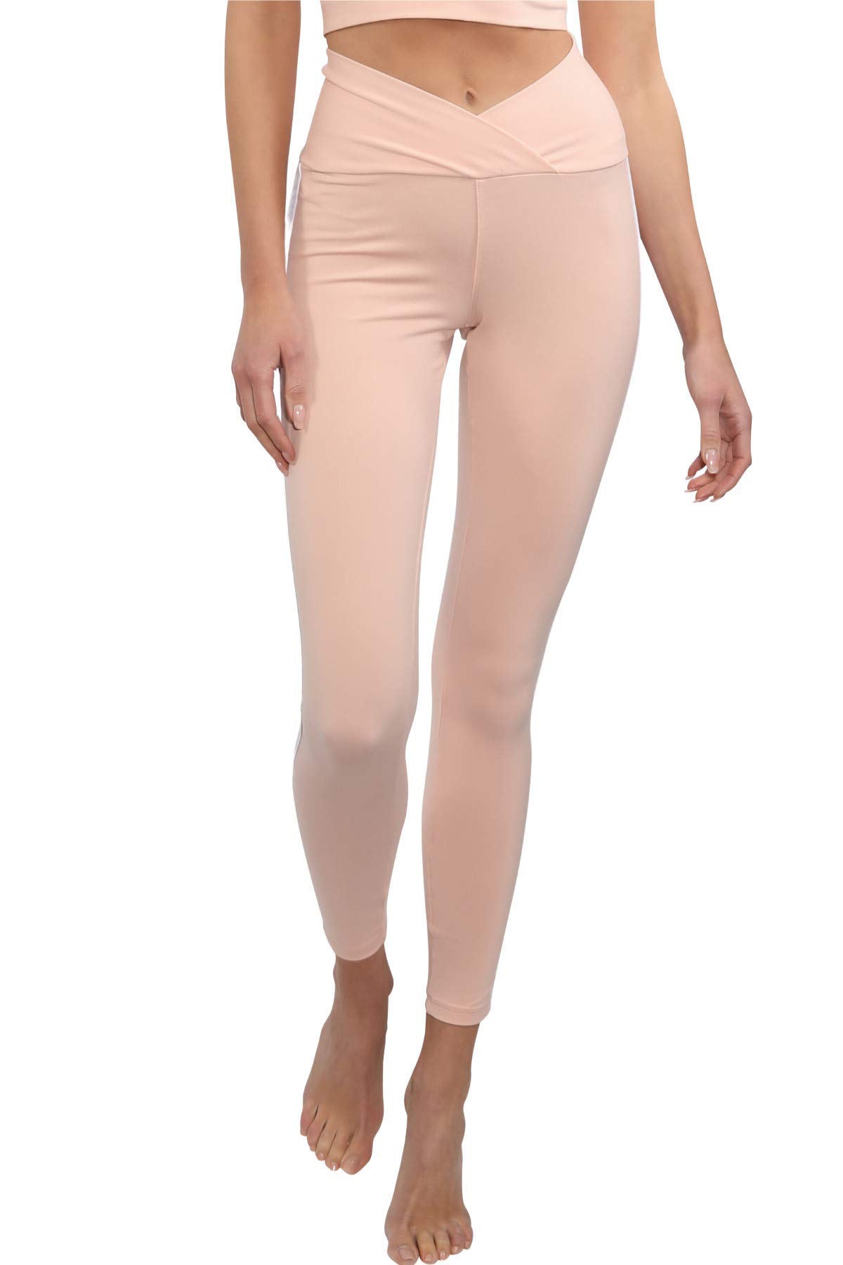 Gianine Women's High Rise Brazilian Bikini Peach V Fold Yoga Leggings - Activewear & Athleisure Pants for Yoga, Gym, Beach & Lounge Wear