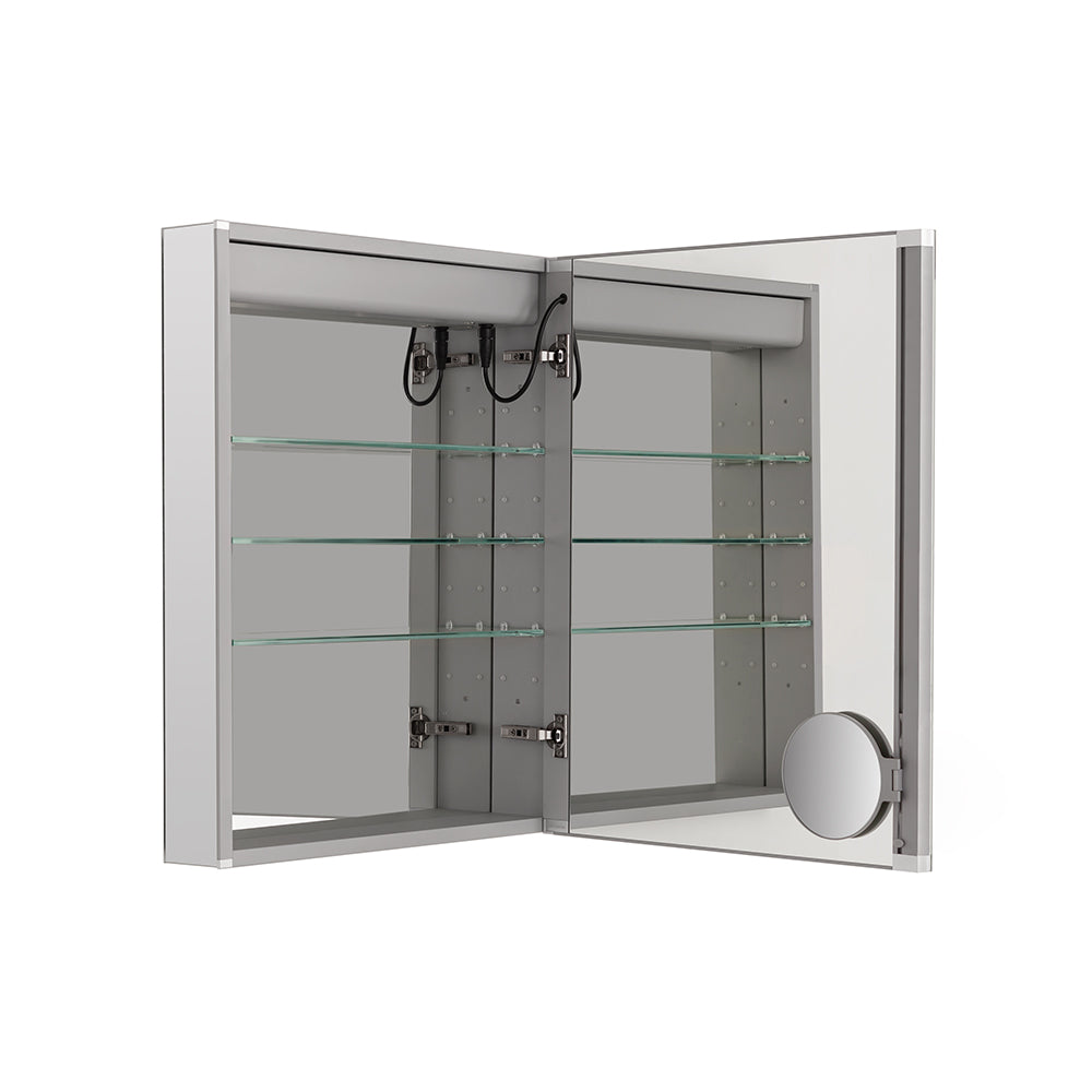 Aquadom Royale Basic Q 24x30 Right or Left Hinge LED Lighted Bathroom Medicine Cabinet - Perfect for Modern Homes & Spa-Like Retreats