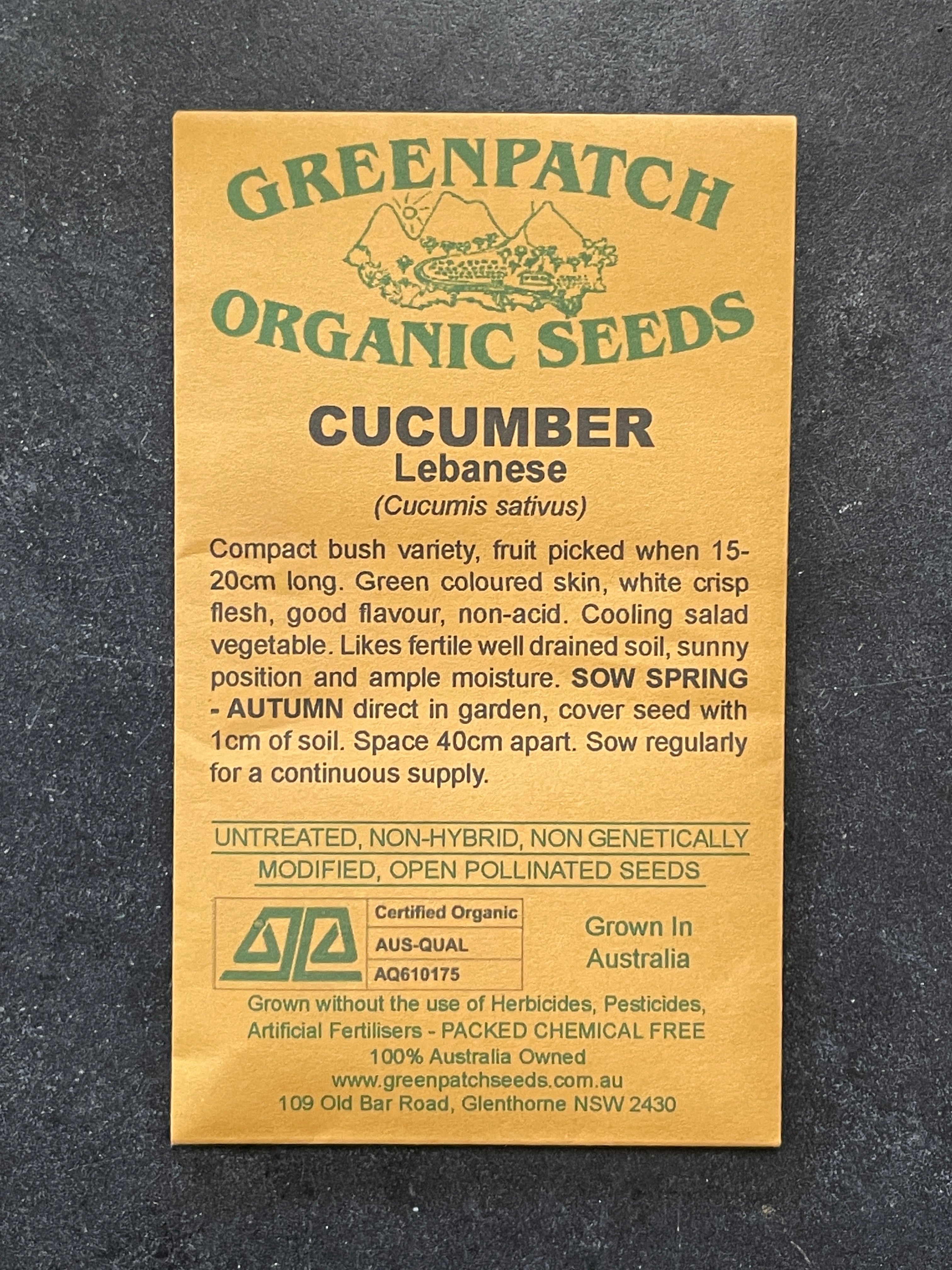 Lebanese Cucumber Seeds - Greenpatch Variety | Non-GMO, High-Yield, Fast-Growing | Perfect for Home Gardens, Hydroponics & Fresh Salads