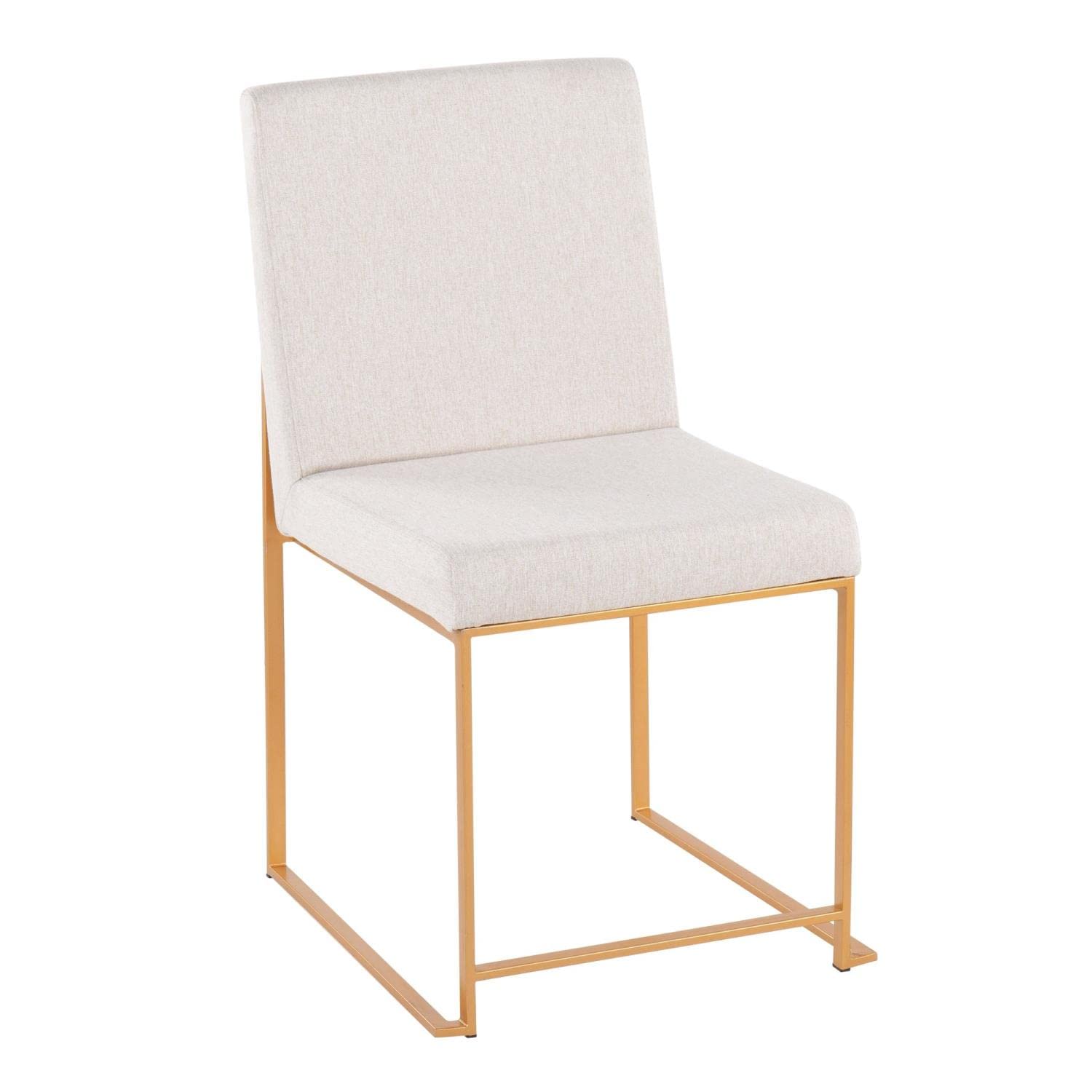 LumiSource High Back Fuji Dining Chair - Set of 2 Modern Upholstered Kitchen Chairs for Dining Table | Comfortable Contemporary Seating for Restaurants, Home Kitchen & Dining Room