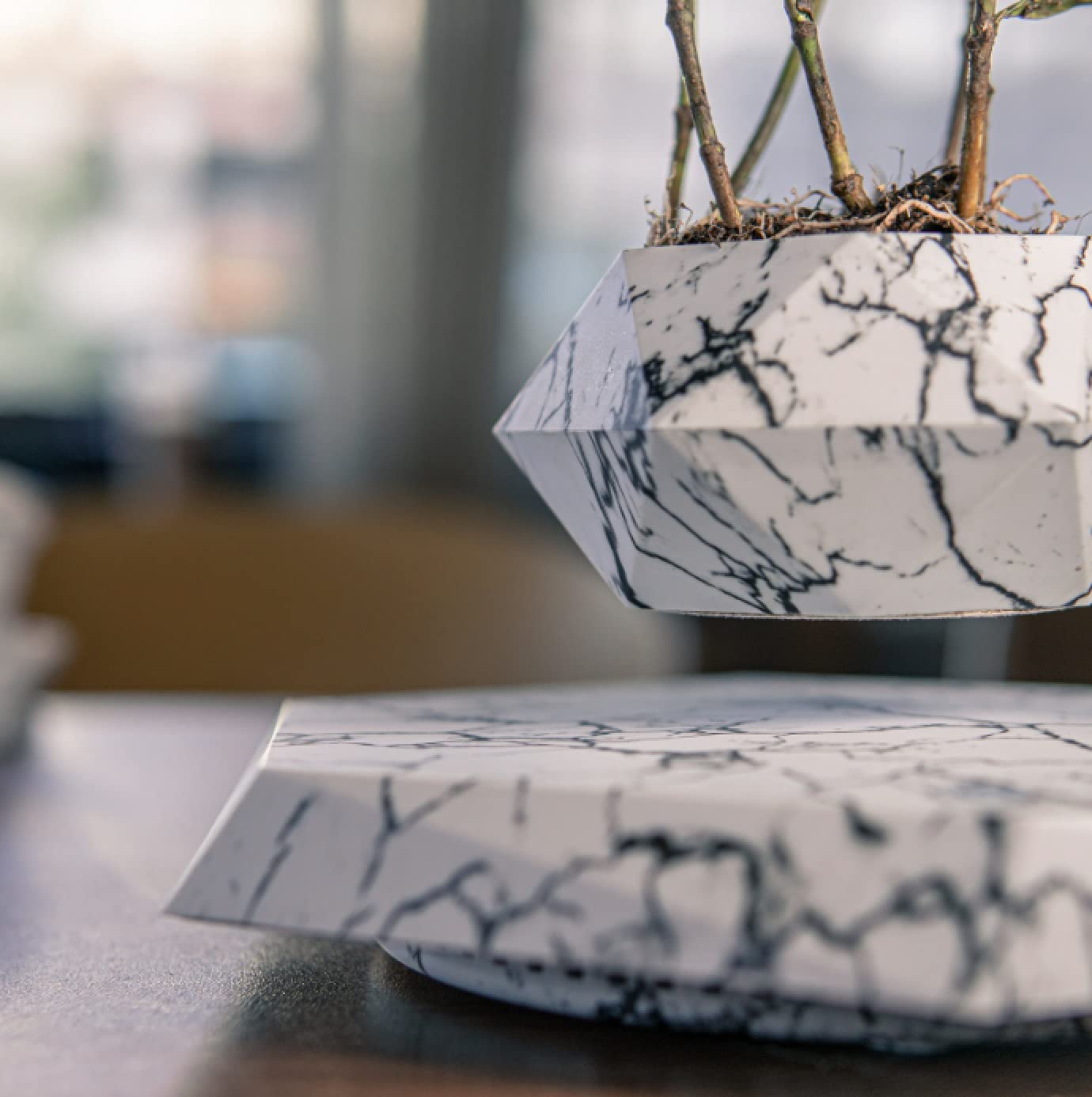 Floating Plant Pot - Levitating Air Bonsai Planter for Home & Office Decor | Unique Hanging Flower Pot for Indoor Plants, Succulents & Herbs | Perfect for Living Room, Desk Decor & Gift Ideas